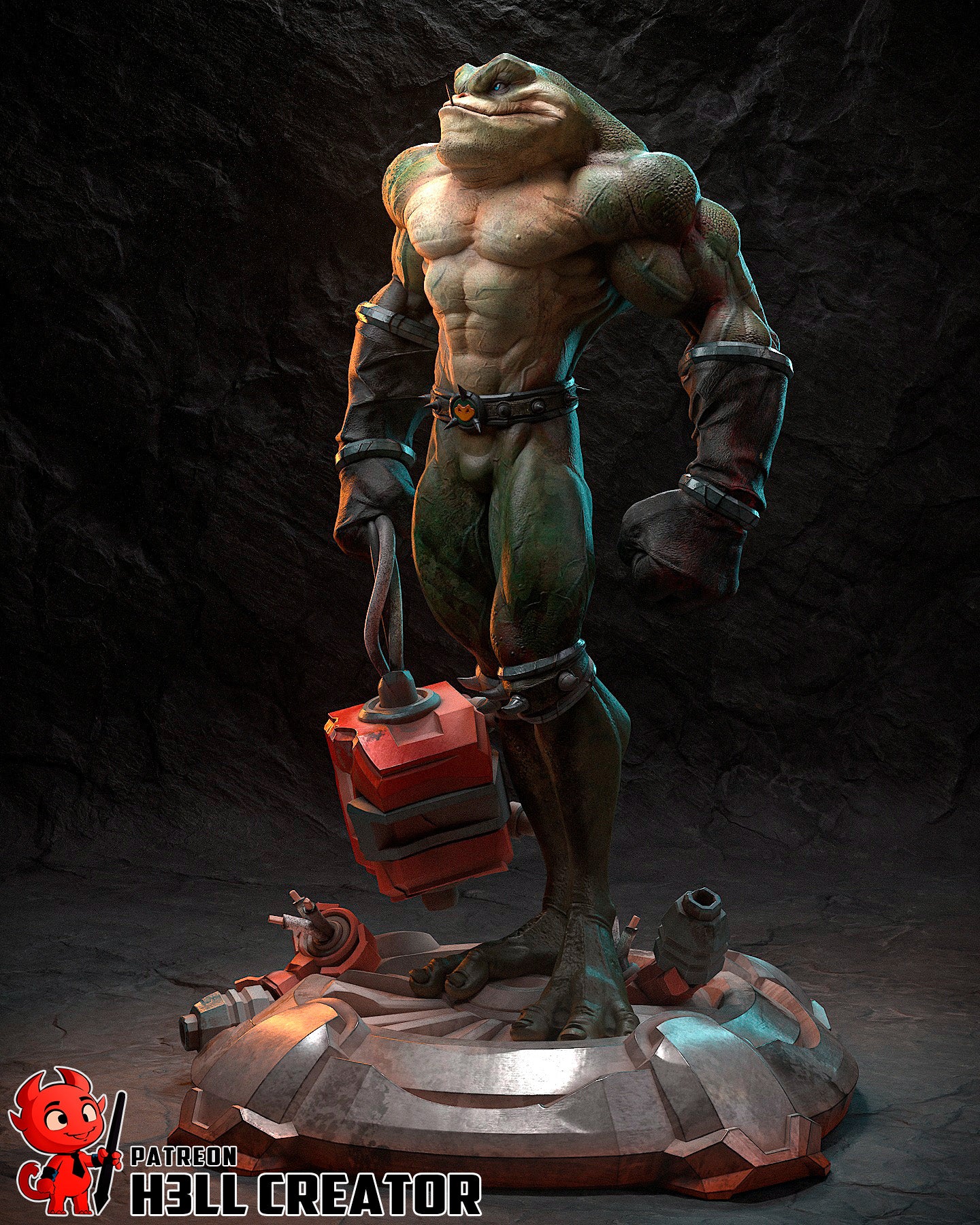 Zitz from Battletoads by h3ll creator | High Quality Resin Print | Painted Commissions available! - Sephiknot