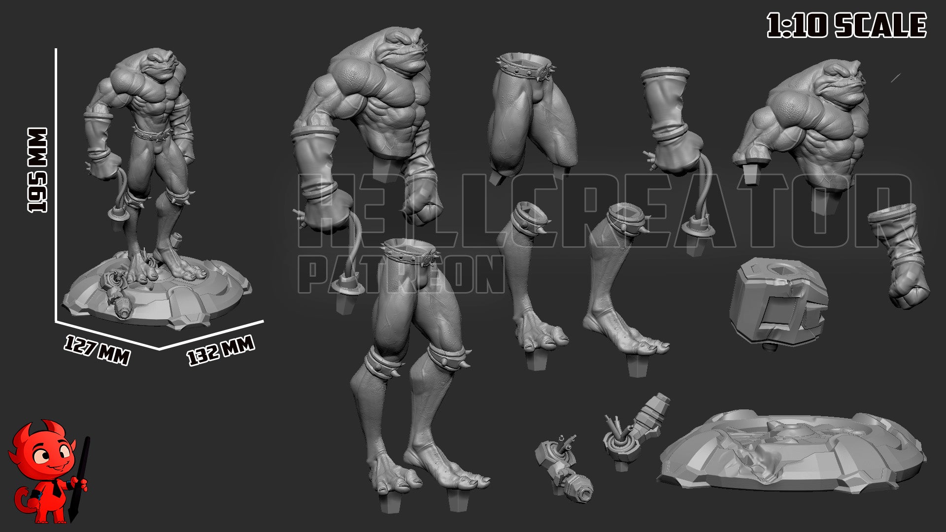Zitz from Battletoads by h3ll creator | High Quality Resin Print | Painted Commissions available! - Sephiknot
