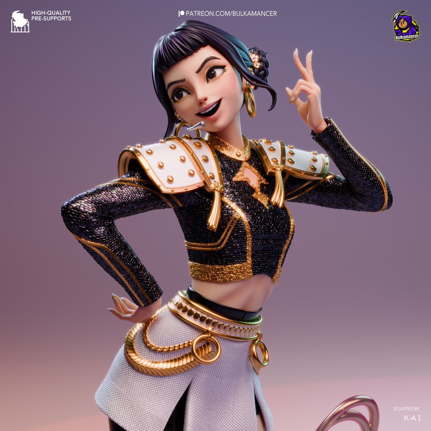 Zoey from K-Pop Demon Hunters Fan-Made Model by Bulkamancer