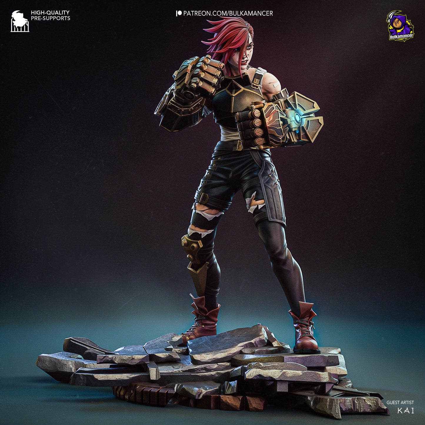 Arcane Vi Garage Kit | Fanmade Model by Bulkamancer | Piltover brawler | 3D Printed - Sephiknot