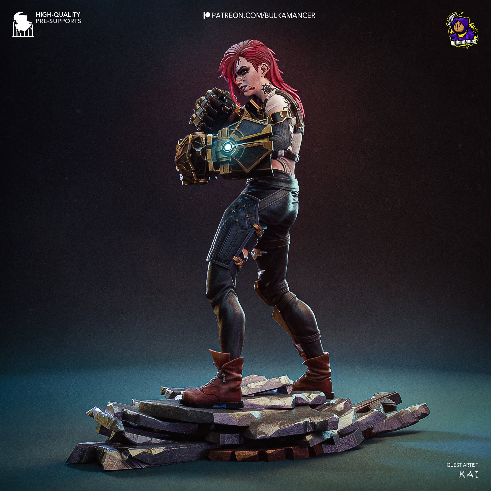 Arcane Vi Garage Kit | Fanmade Model by Bulkamancer | Piltover brawler | 3D Printed - Sephiknot
