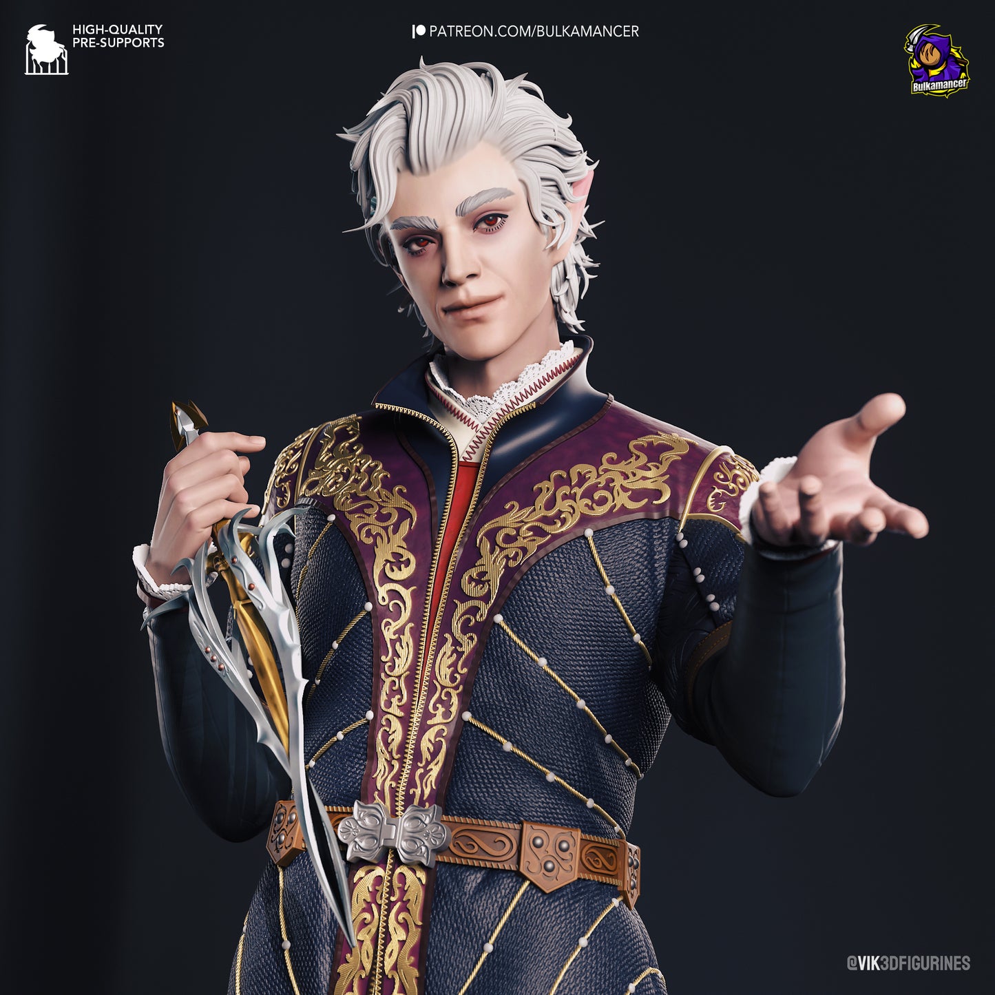 Baldurs Gate 3 Astarion Garage Kit | Fanmade Model | Vampire daddy | 3D Printed - Sephiknot