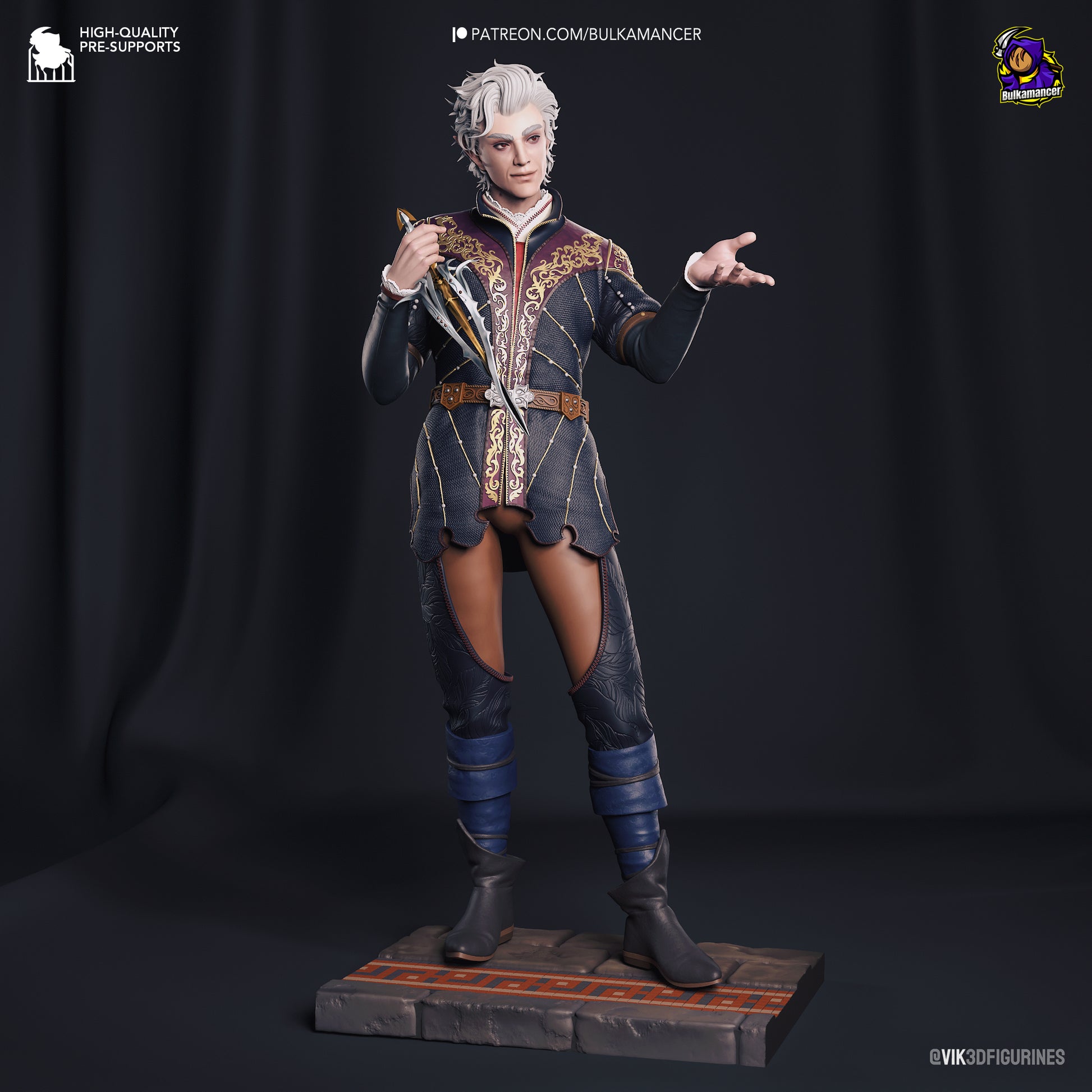 Baldurs Gate 3 Astarion Garage Kit | Fanmade Model | Vampire daddy | 3D Printed - Sephiknot