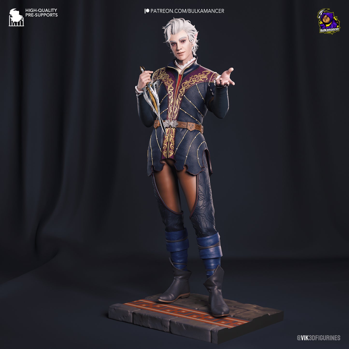 Baldurs Gate 3 Astarion Garage Kit | Fanmade Model | Vampire daddy | 3D Printed - Sephiknot