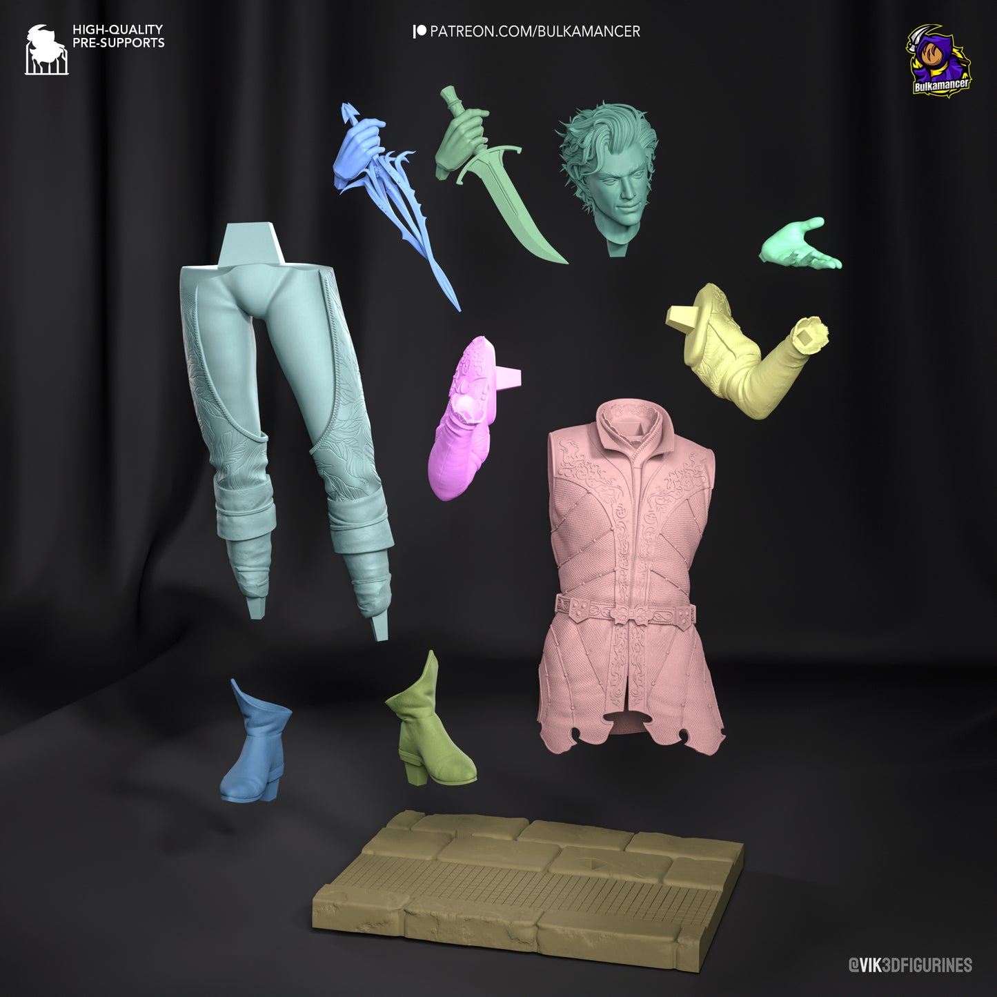 Baldurs Gate 3 Astarion Garage Kit | Fanmade Model | Vampire daddy | 3D Printed - Sephiknot