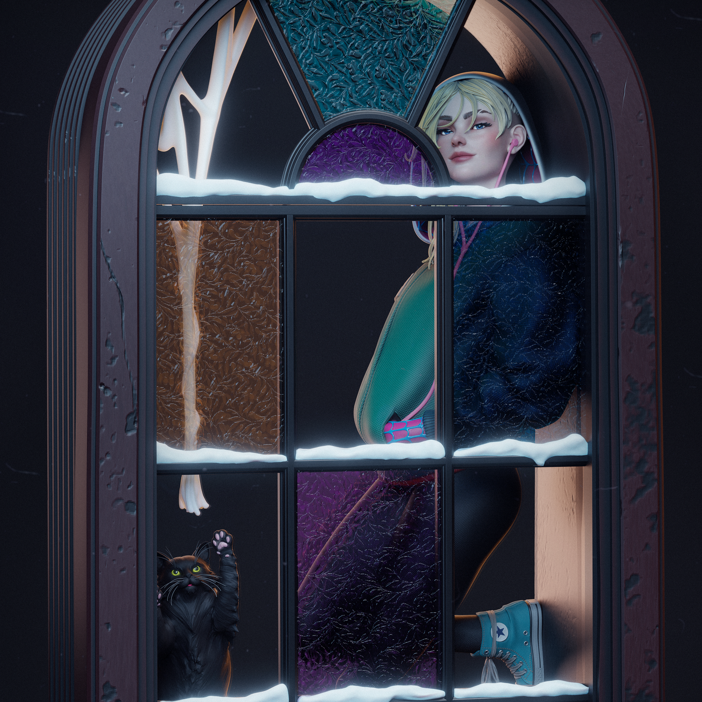 Spider Gwen from Marvel by CA3D | High Quality Resin Print | Painted Commissions available!