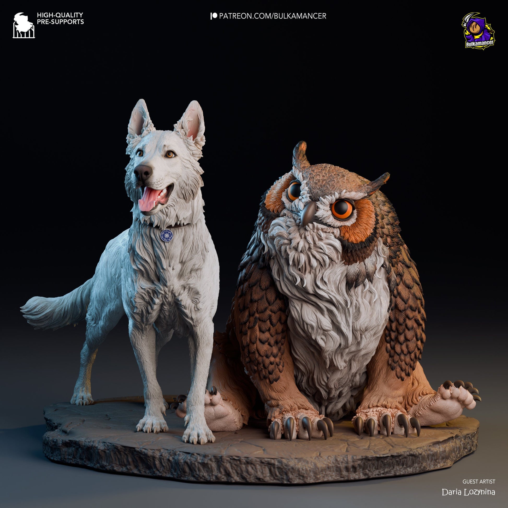 Baldurs Gate 3 Scratch & Owlbear Garage Kit | Fanmade Model by Bulkamancer | Camp Pets | 3D Printed