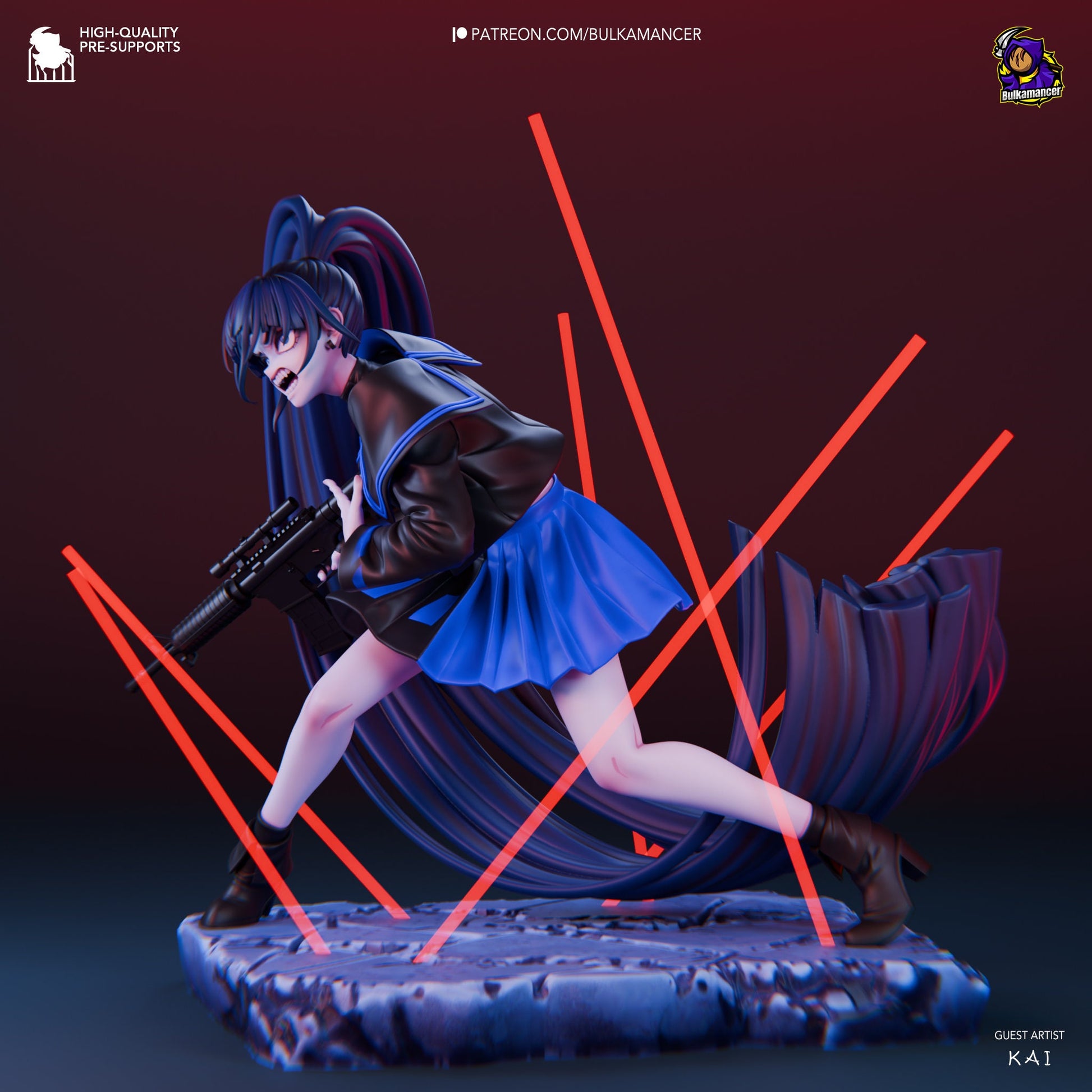 Ado Naima Garage Kit | Fanmade Model by Bulkamancer| Forthright Rebel | 3D Printed