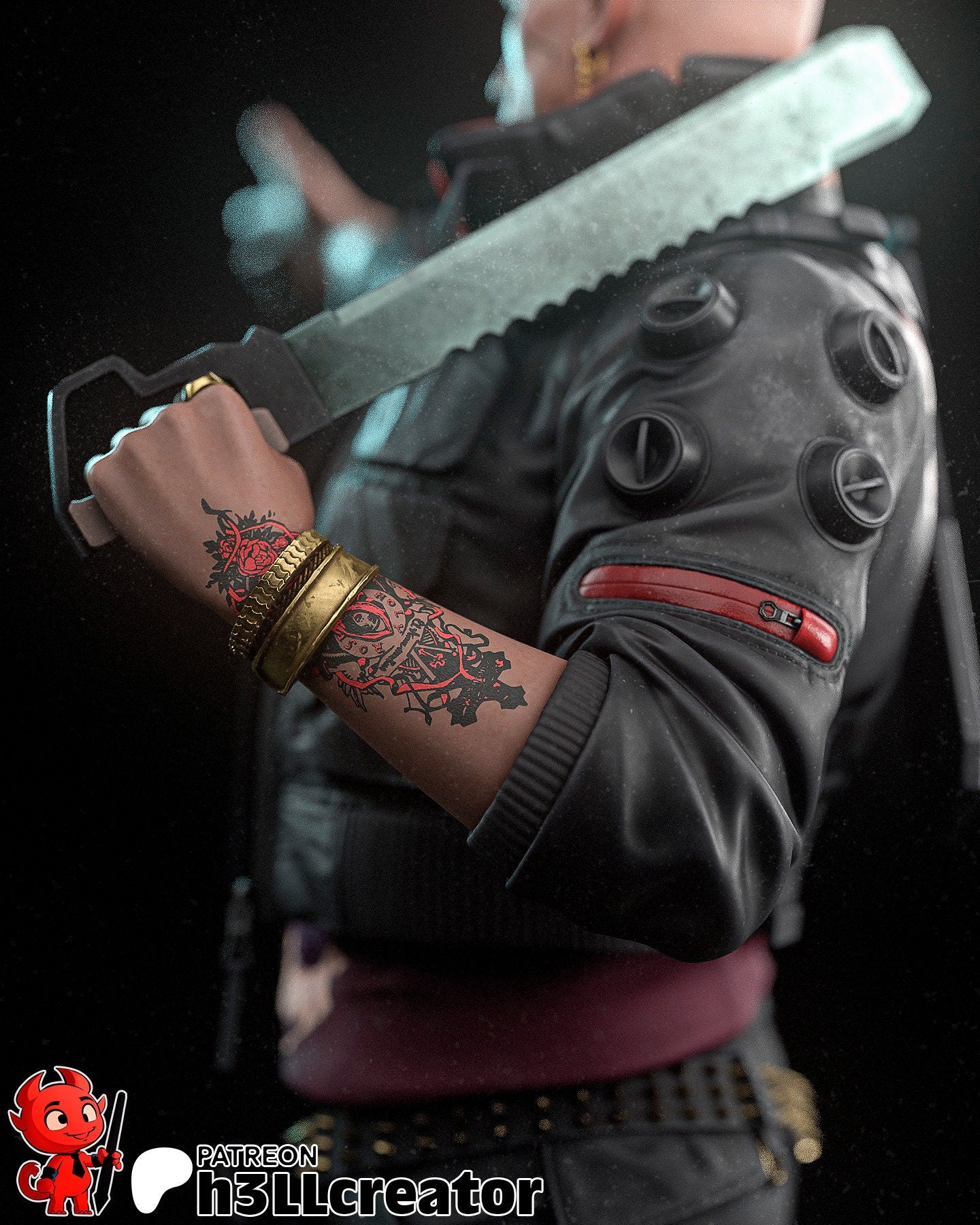 Cyberpunk 2077 Jackie Welles Garage Kit | Fanmade Model by h3llCreator | Night City Legend | 3D Printed