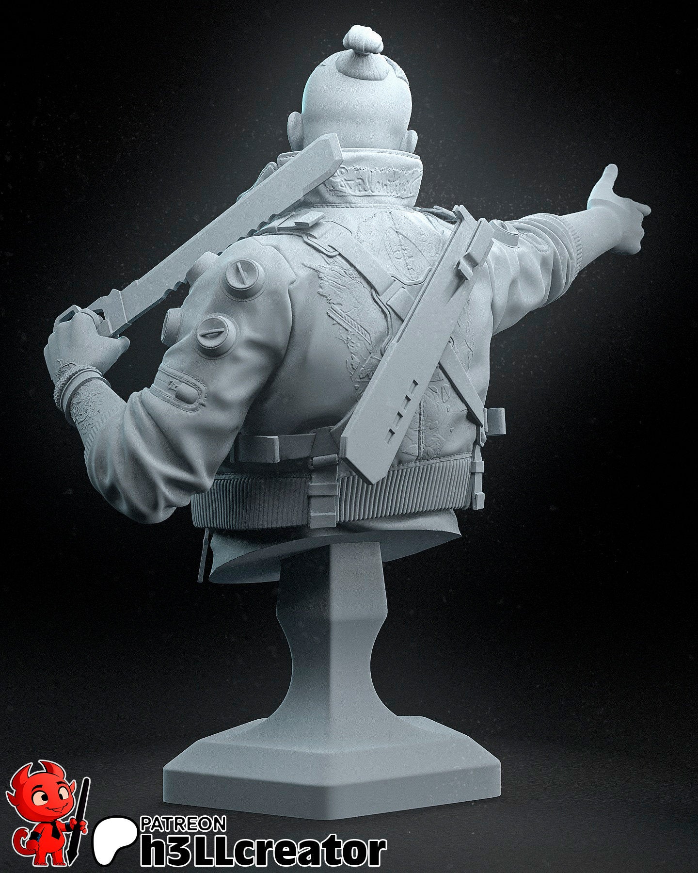 Cyberpunk 2077 Jackie Welles Garage Kit | Fanmade Model by h3llCreator | Night City Legend | 3D Printed