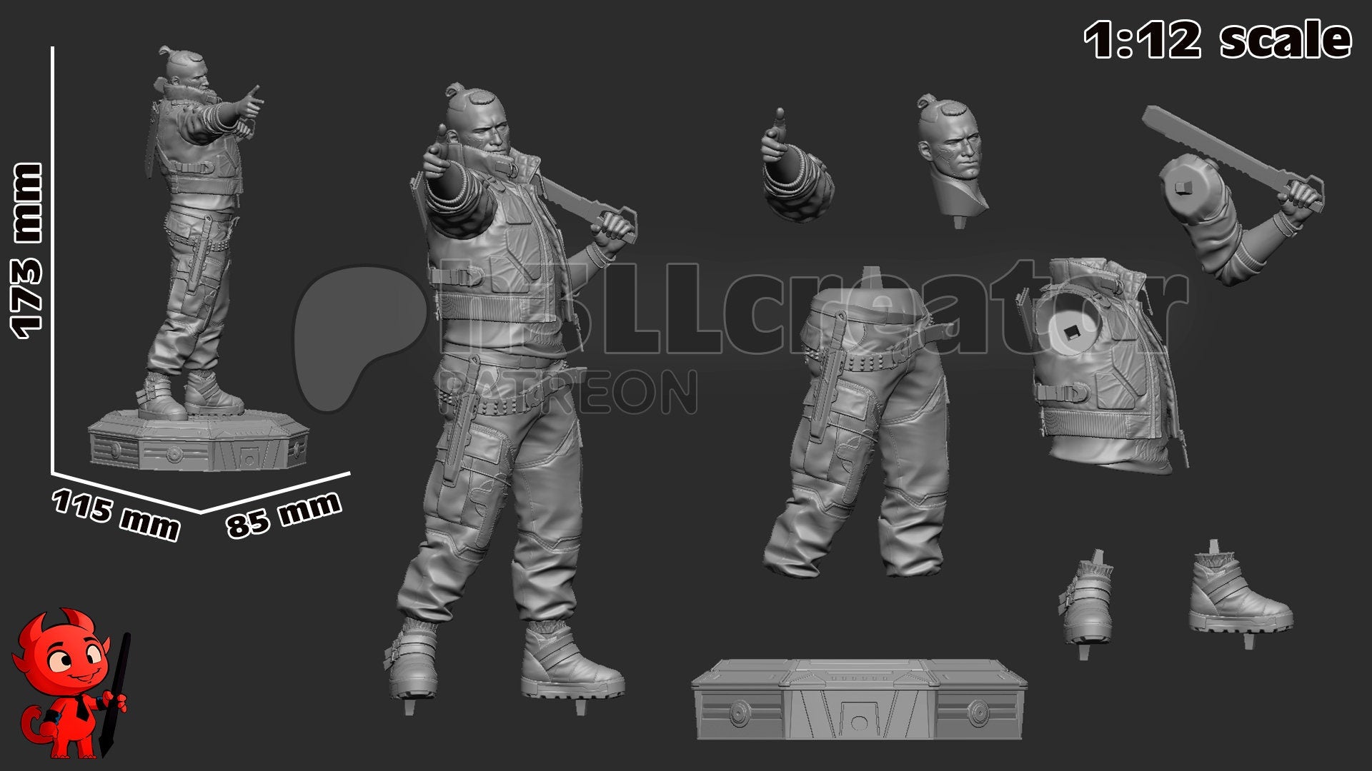 Cyberpunk 2077 Jackie Welles Garage Kit | Fanmade Model by h3llCreator | Night City Legend | 3D Printed