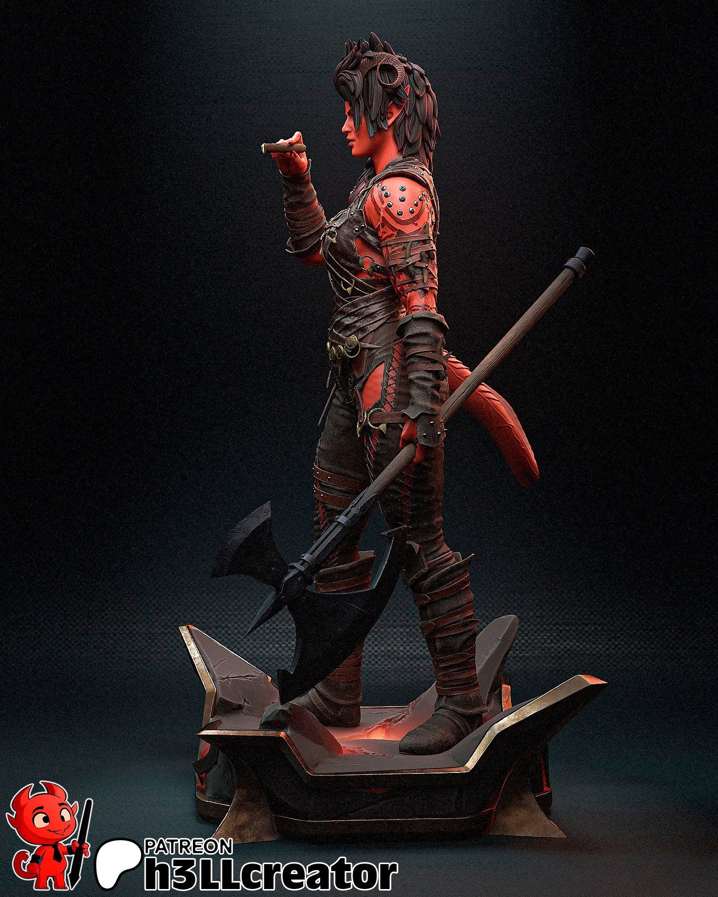 Baldurs Gate 3 Karlach Garage Kit | Fanmade Model by h3llCreator & Bulkamancer | Barbarian mommy | 3D Printed