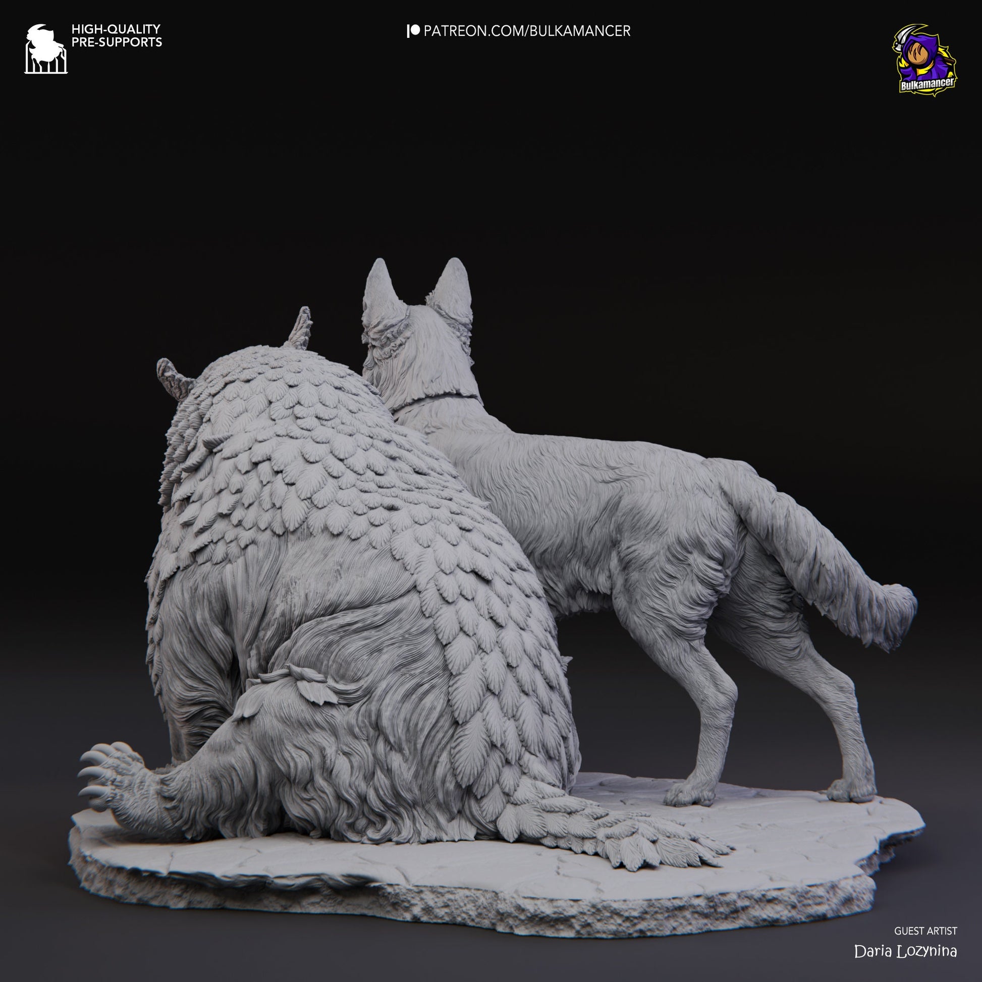 Baldurs Gate 3 Scratch & Owlbear Garage Kit | Fanmade Model by Bulkamancer | Camp Pets | 3D Printed