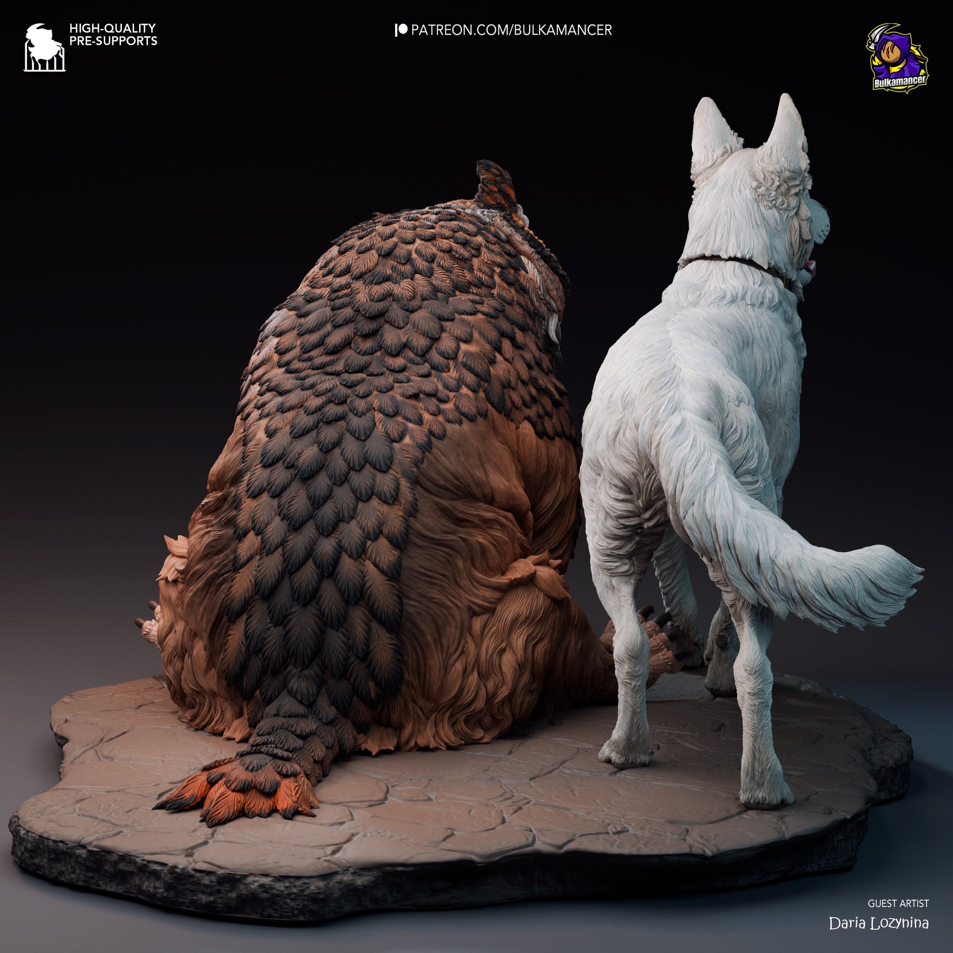 Baldurs Gate 3 Scratch & Owlbear Garage Kit | Fanmade Model by Bulkamancer | Camp Pets | 3D Printed