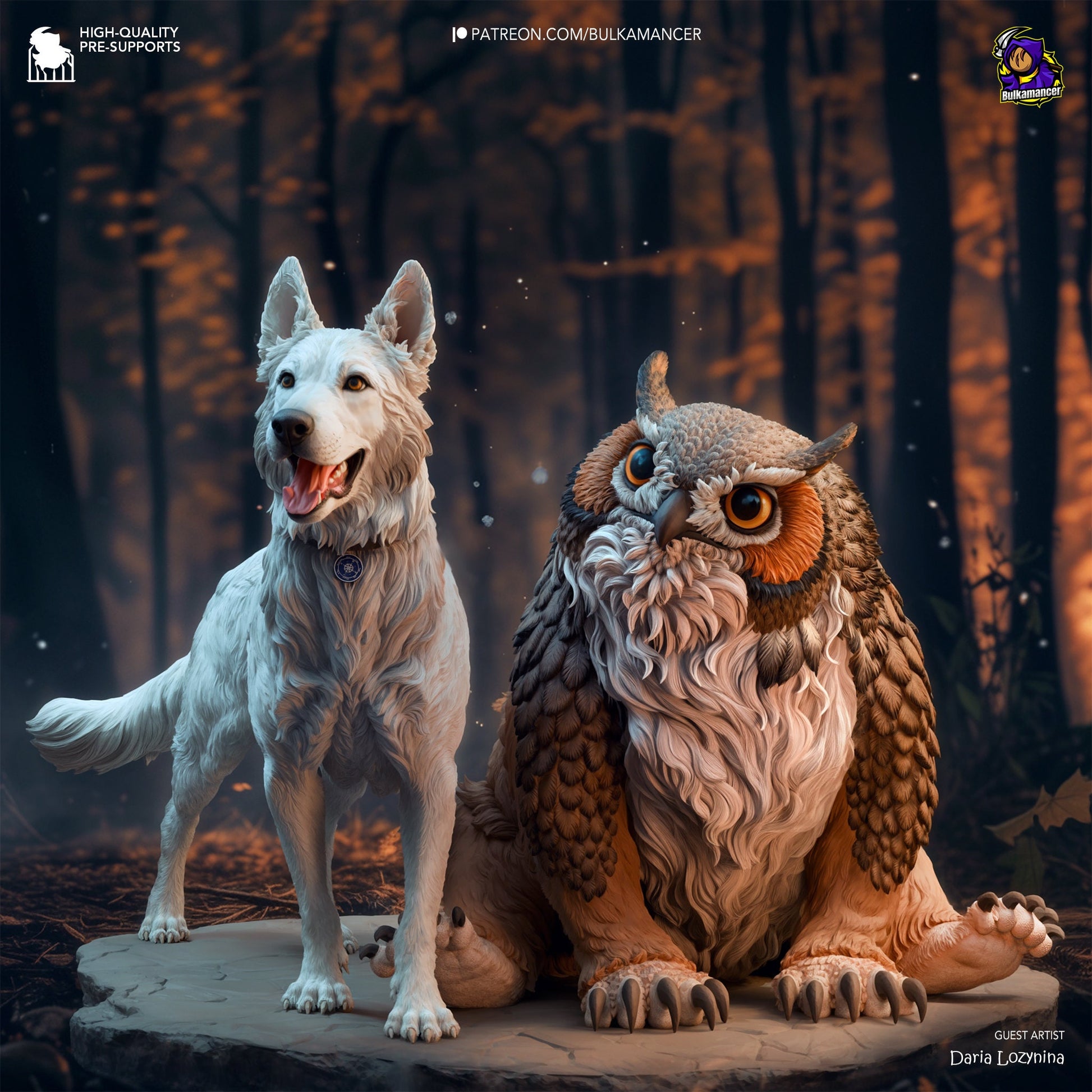 Baldurs Gate 3 Scratch & Owlbear Garage Kit | Fanmade Model by Bulkamancer | Camp Pets | 3D Printed