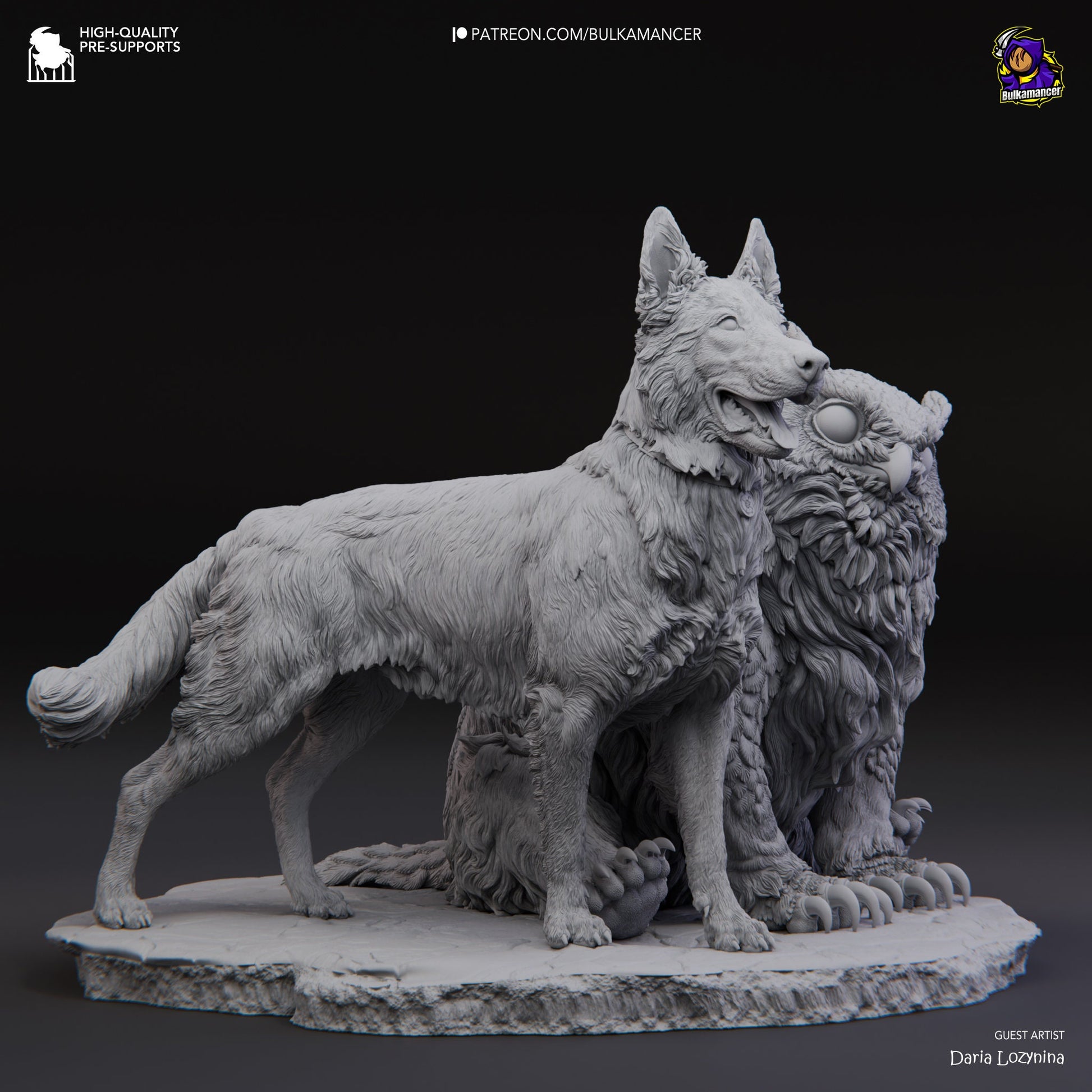 Baldurs Gate 3 Scratch & Owlbear Garage Kit | Fanmade Model by Bulkamancer | Camp Pets | 3D Printed
