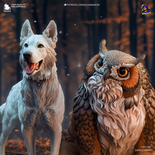 Baldurs Gate 3 Scratch & Owlbear Garage Kit | Fanmade Model by Bulkamancer | Camp Pets | 3D Printed