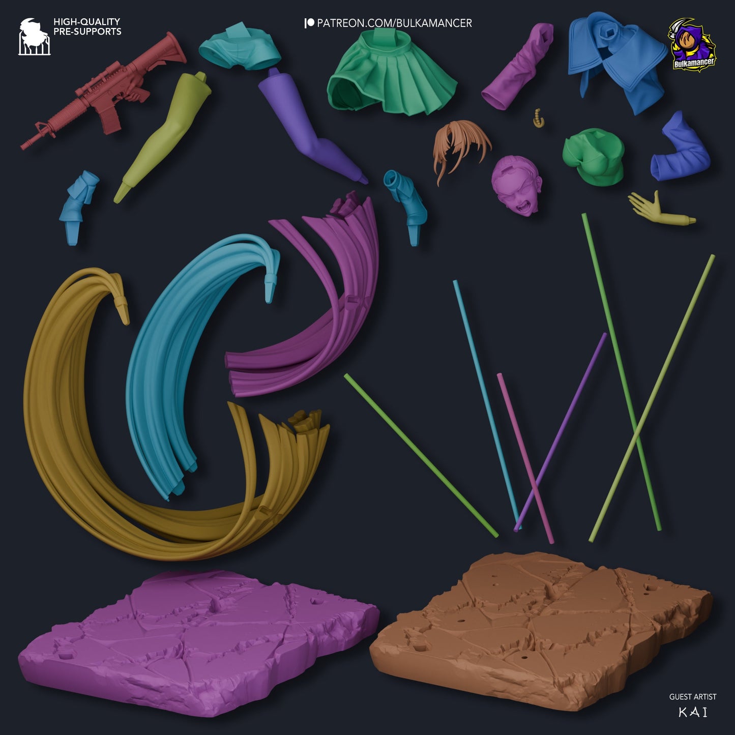 Ado Naima Garage Kit | Fanmade Model by Bulkamancer| Forthright Rebel | 3D Printed