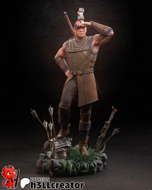 Baldur's Gate 3 Minsc and Boo Garage Kit | Fanmade Model by h3llCreator | The hamster is the real hero | 3D Printed