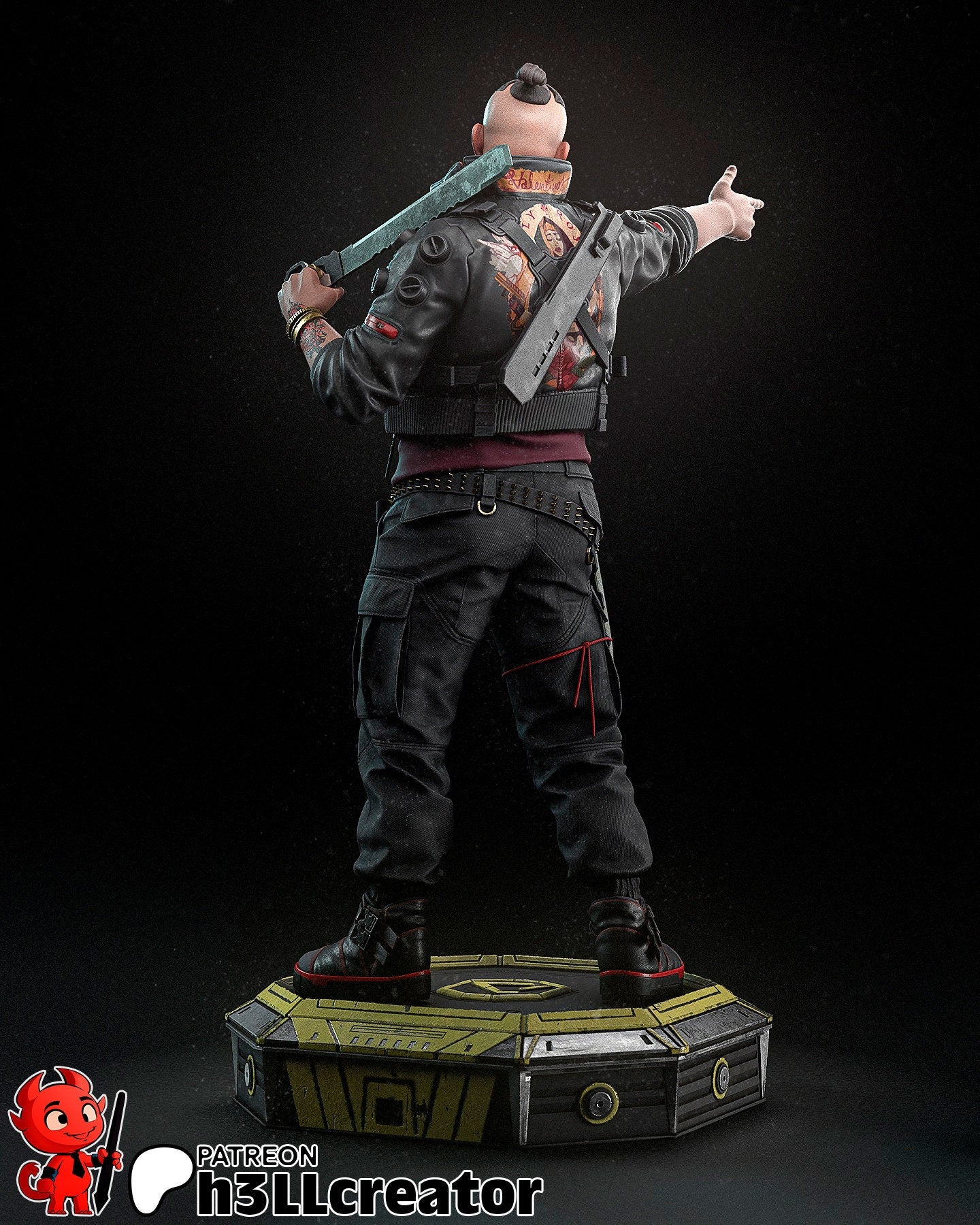 Cyberpunk 2077 Jackie Welles Garage Kit | Fanmade Model by h3llCreator | Night City Legend | 3D Printed