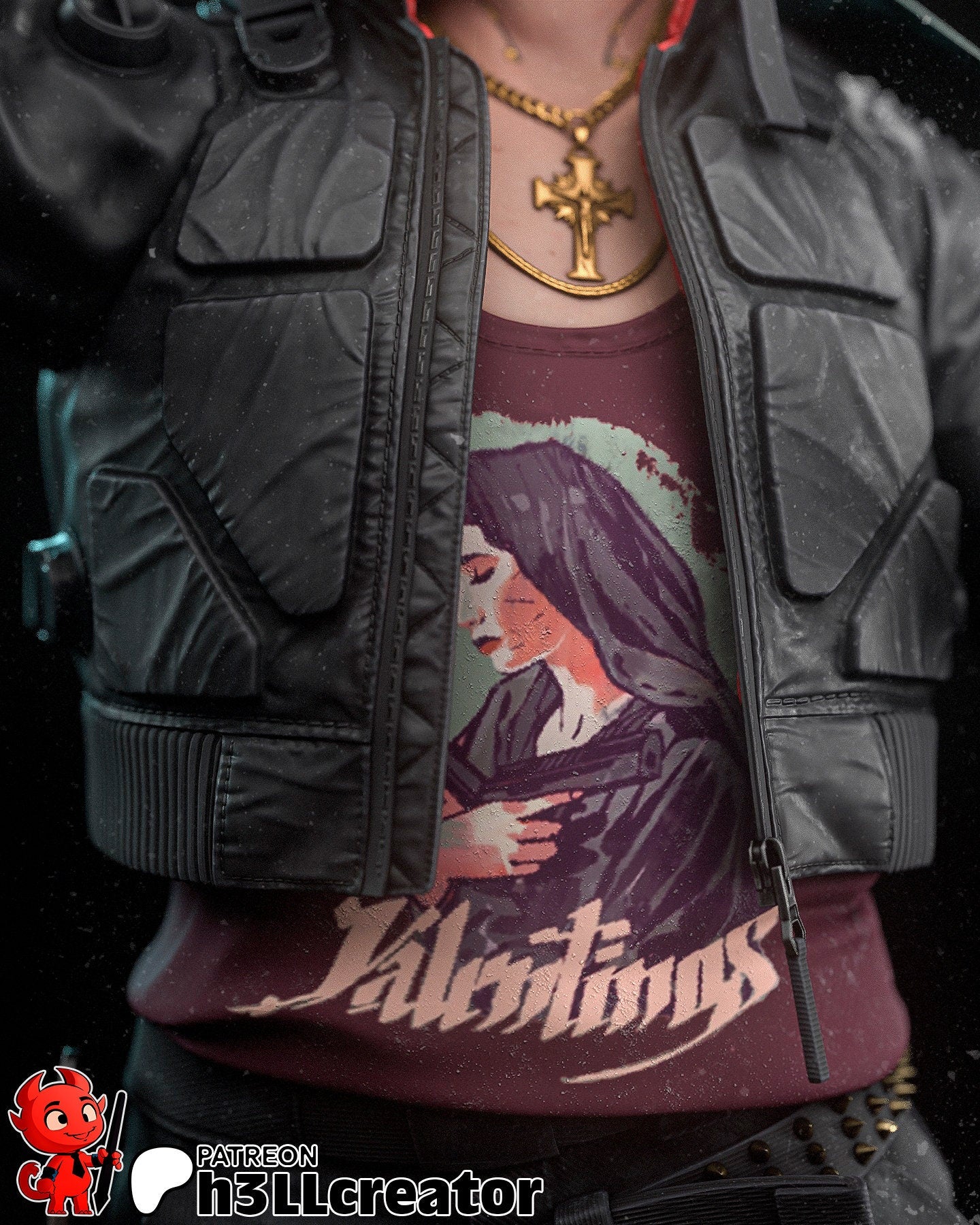 Cyberpunk 2077 Jackie Welles Garage Kit | Fanmade Model by h3llCreator | Night City Legend | 3D Printed