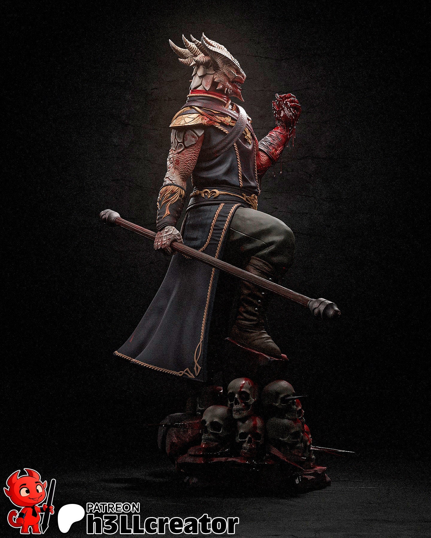 Baldur's Gate 3 Durge Garage Kit | Fanmade Model by h3llCreator | The Dark Urge | 3D Printed