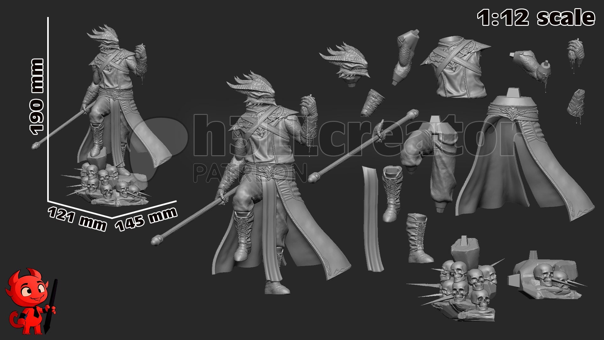Baldur's Gate 3 Durge Garage Kit | Fanmade Model by h3llCreator | The Dark Urge | 3D Printed