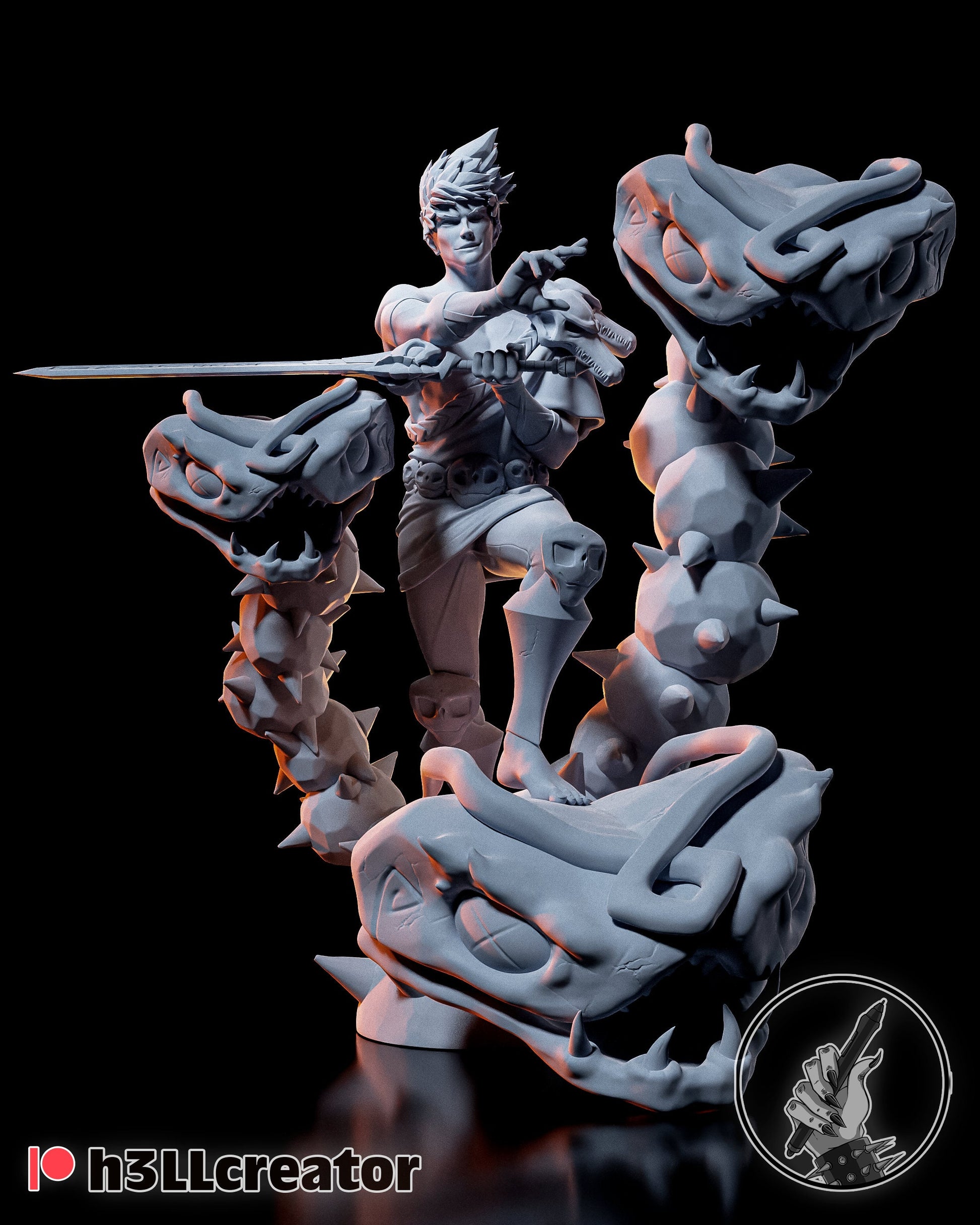 Hades Zagreus Garage Kit | Fanmade Model by h3llCreator & Bulkamancer | God of Blood | 3D Printed