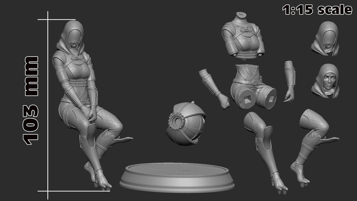 Mass Effect Tali Garage Kit | Fanmade Model by h3llCreator | The Quarian | 3D Printed