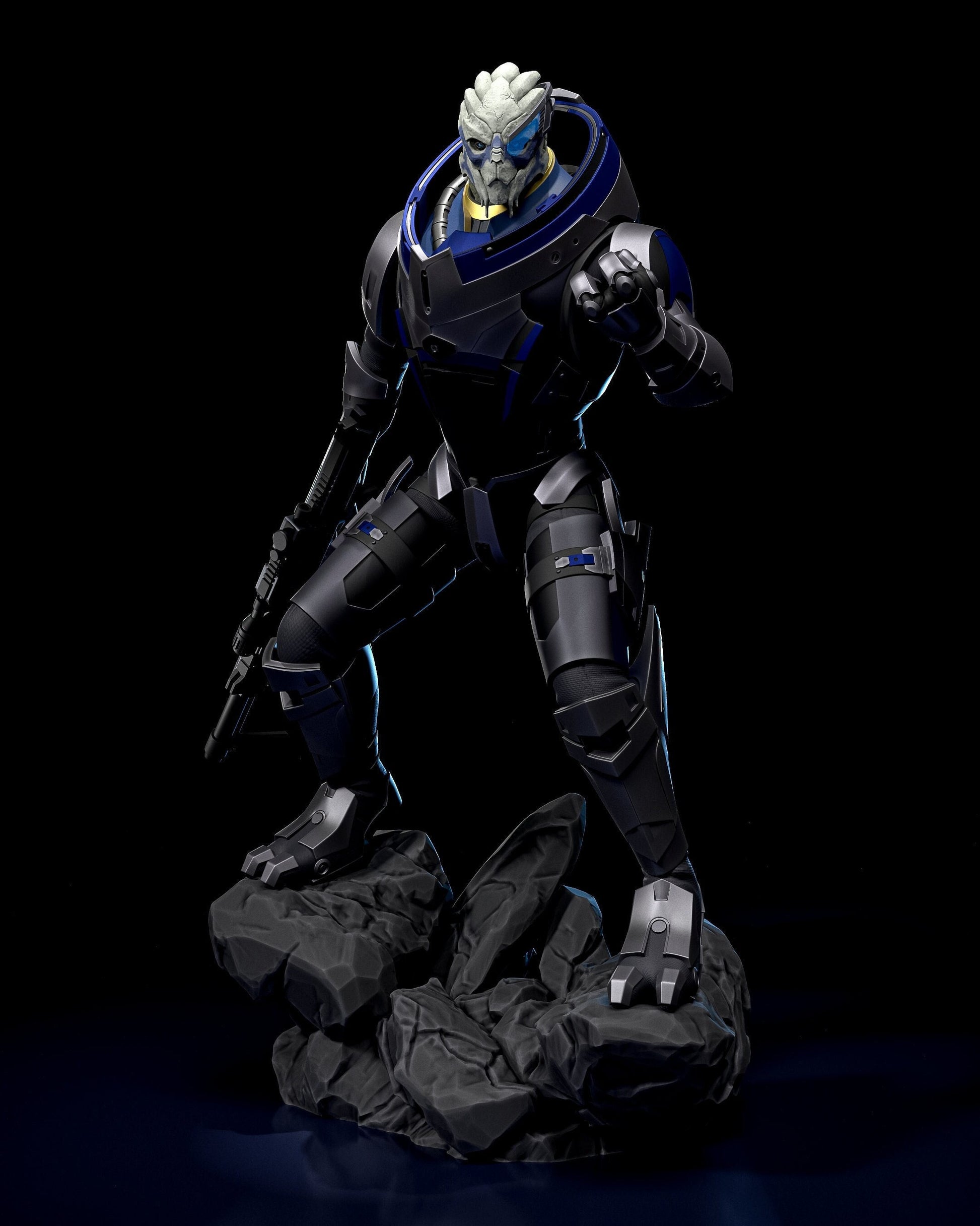 Mass Effect Garrus Garage Kit | Fanmade Model by h3llCreator | The Turian | 3D Printed