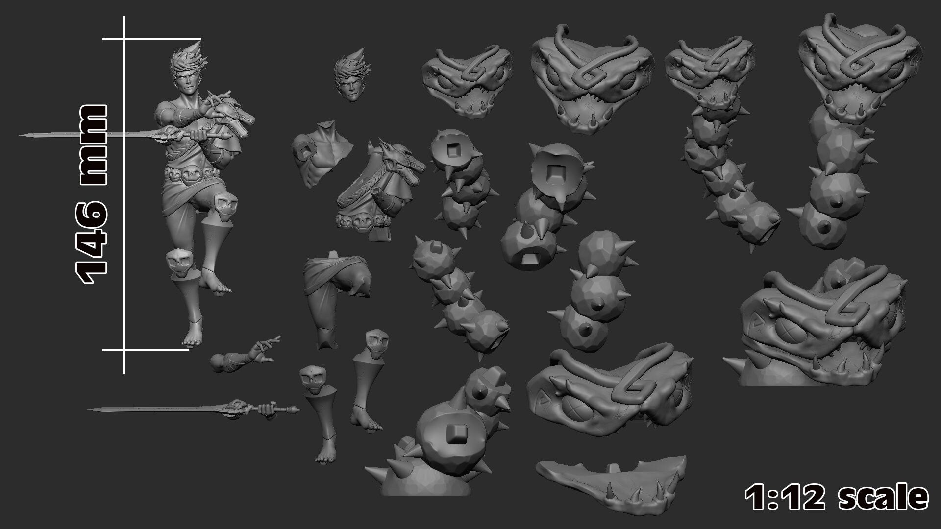 Hades Zagreus Garage Kit | Fanmade Model by h3llCreator & Bulkamancer | God of Blood | 3D Printed
