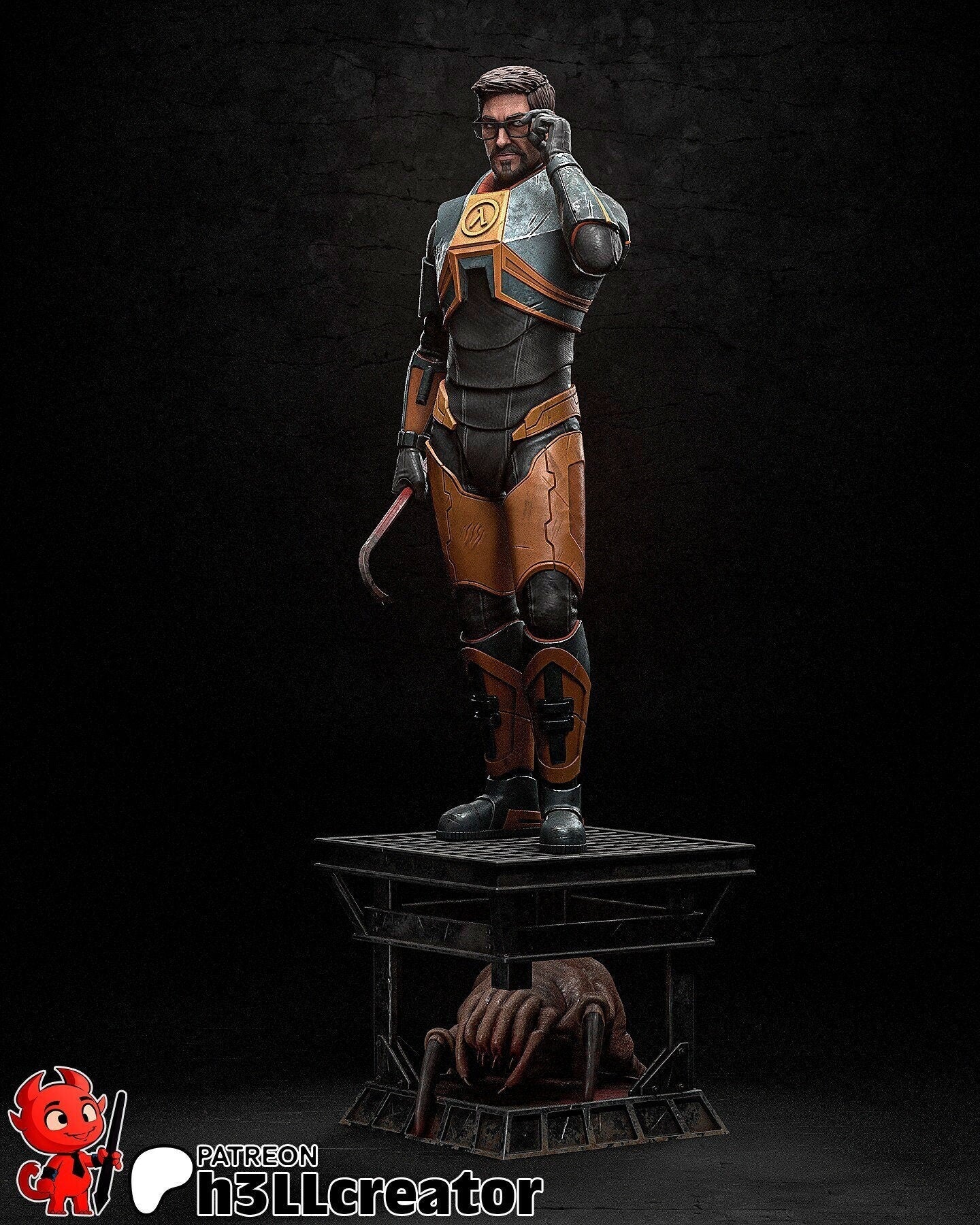 Half-Life Gordon Freeman Garage Kit | Fanmade Model by h3llCreator | The Silent Protagonist | 3D Printed - Sephiknot