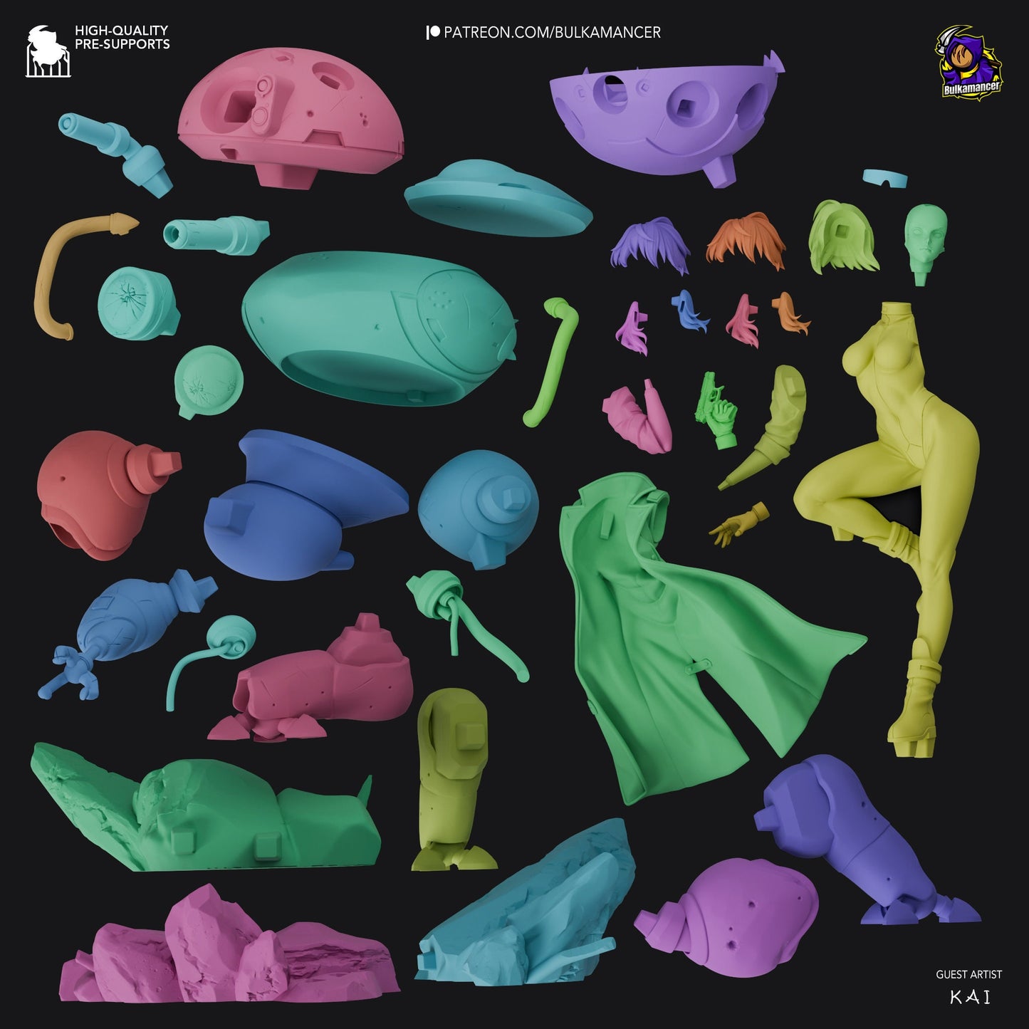 Ghost in the Shell Motoko Kusanagi Garage Kit | Fanmade Model by Bulkamancer| The Major of Section 9 | 3D Printed