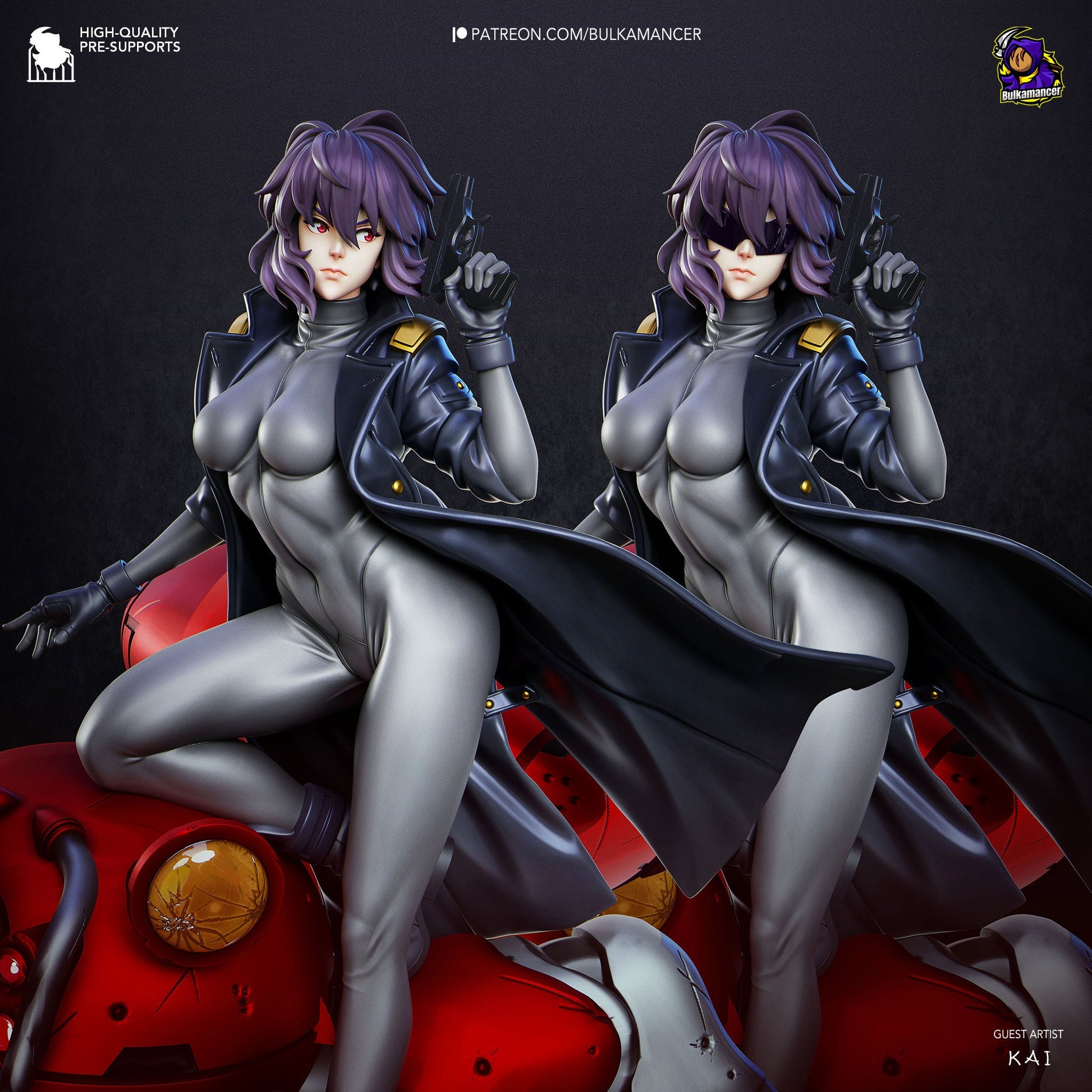 Ghost in the Shell Motoko Kusanagi Garage Kit | Fanmade Model by Bulkamancer| The Major of Section 9 | 3D Printed