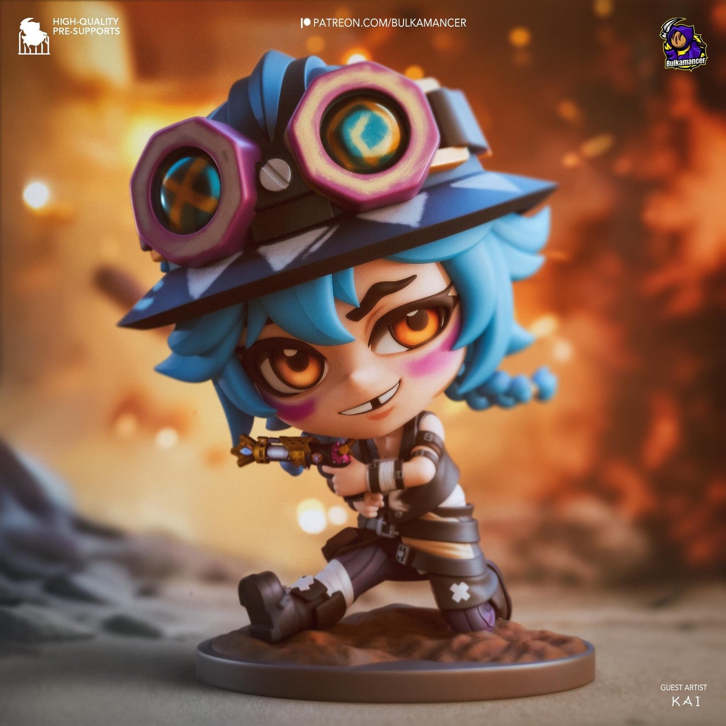 Chibi Arcane Garage Kit | Fanmade Model by Bulkamancer| Pow! | 3D Printed - Sephiknot