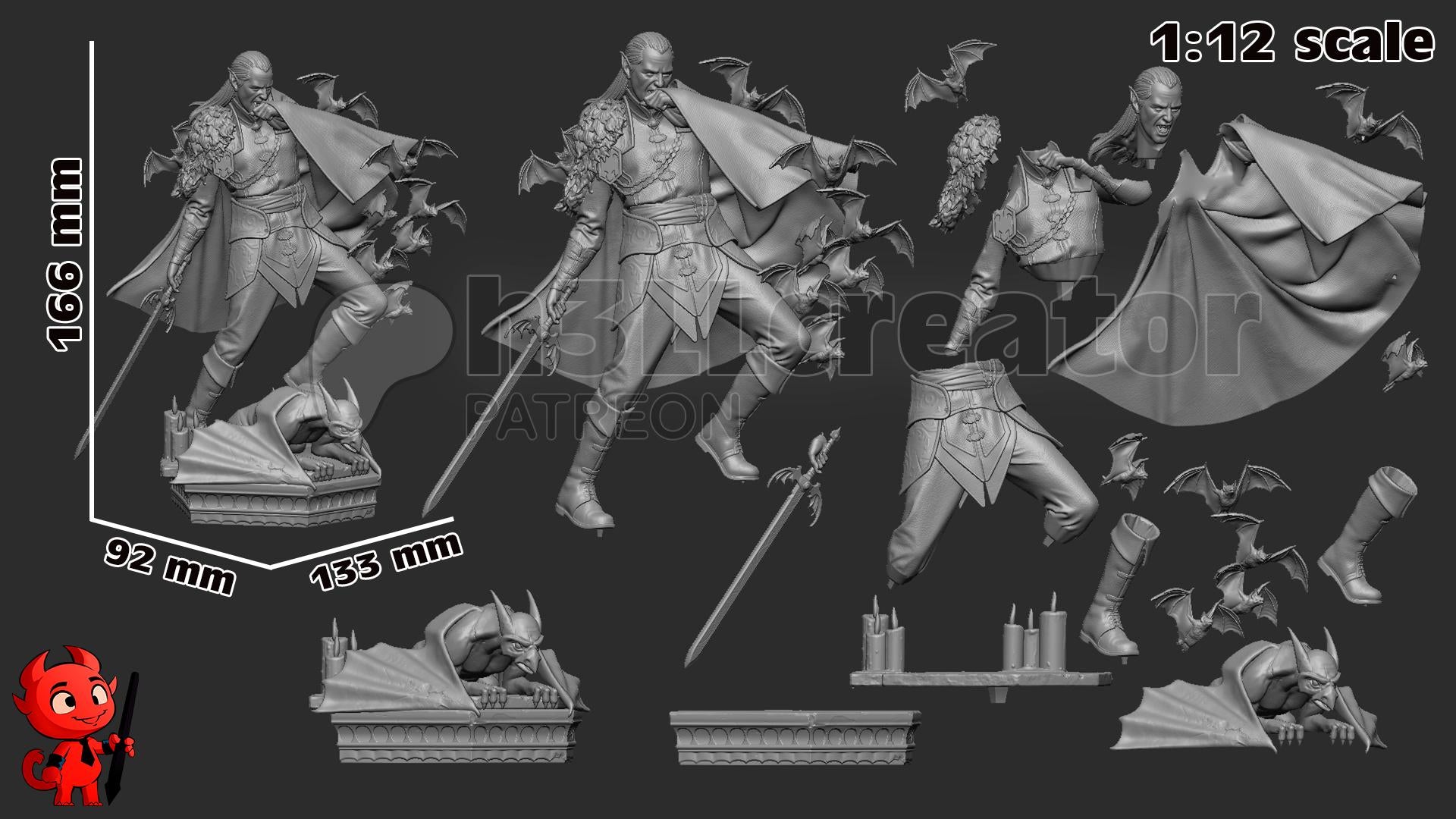Strahd von Zarovich Garage Kit | Fanmade Model by h3llCreator | Curse of Strahd | 3D Printed - Sephiknot