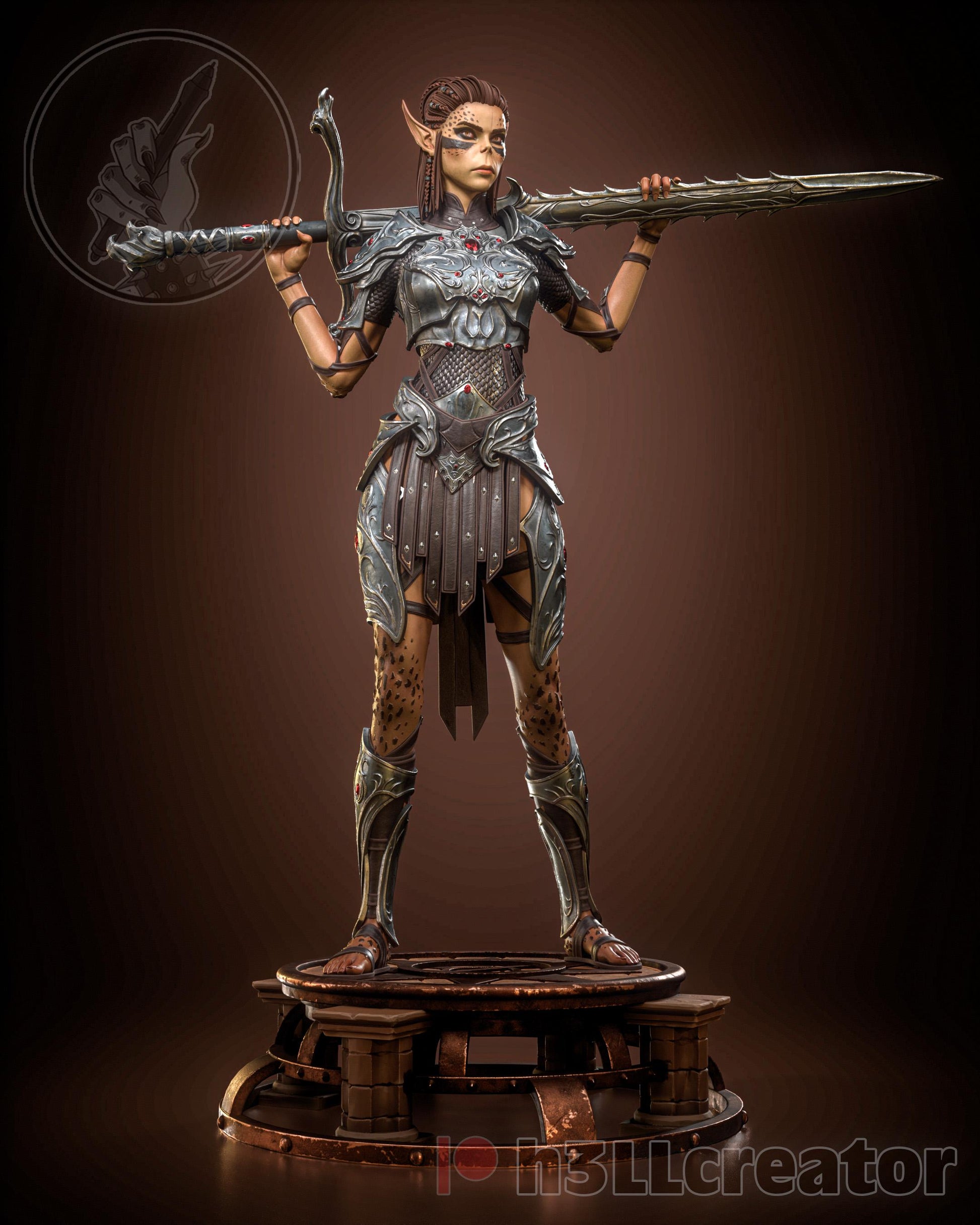 Baldur's Gate 3 Lae'zel Garage Kit | Fanmade Model by Bulkamancer/h3llCreator| Lae'zel of Crèche K'liir | 3D Printed