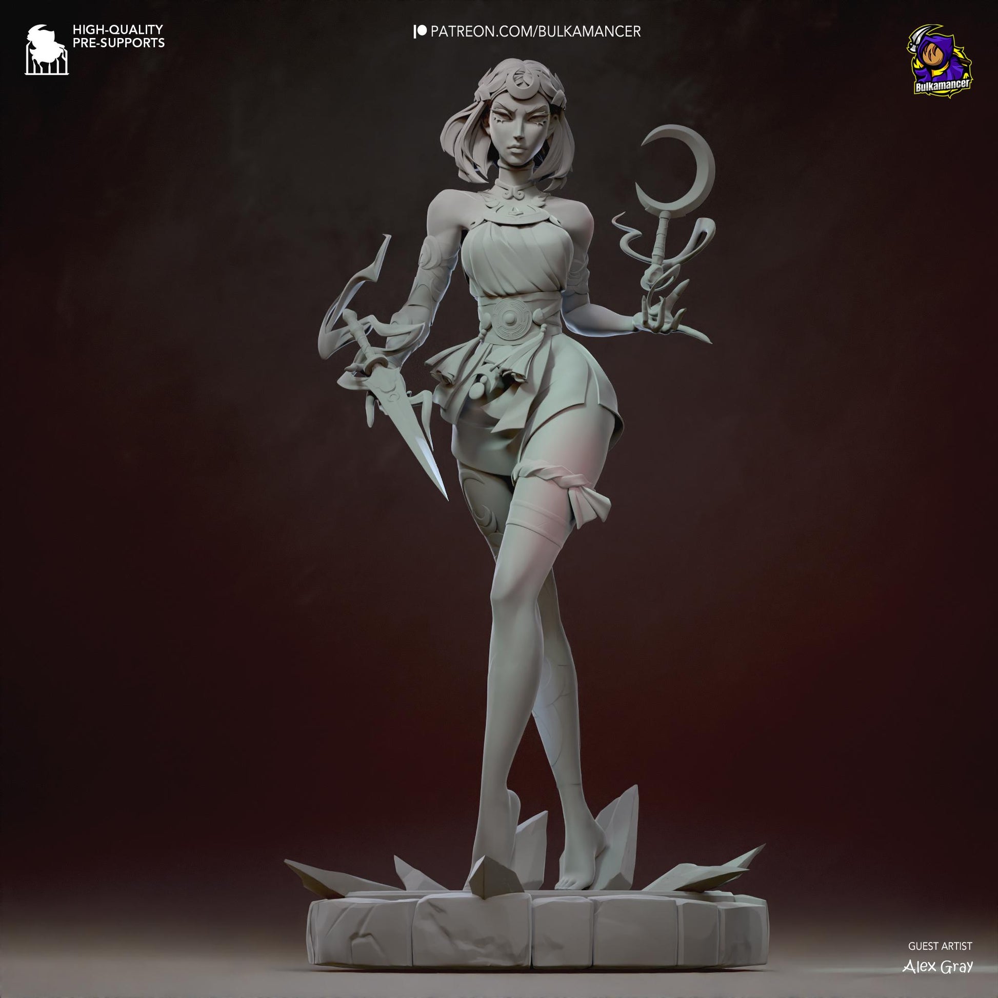 Hades 2 Melinoe Garage Kit | Fanmade Model by Bulkamancer/h3llCreator | Princess of the Underworld | 3D Printed