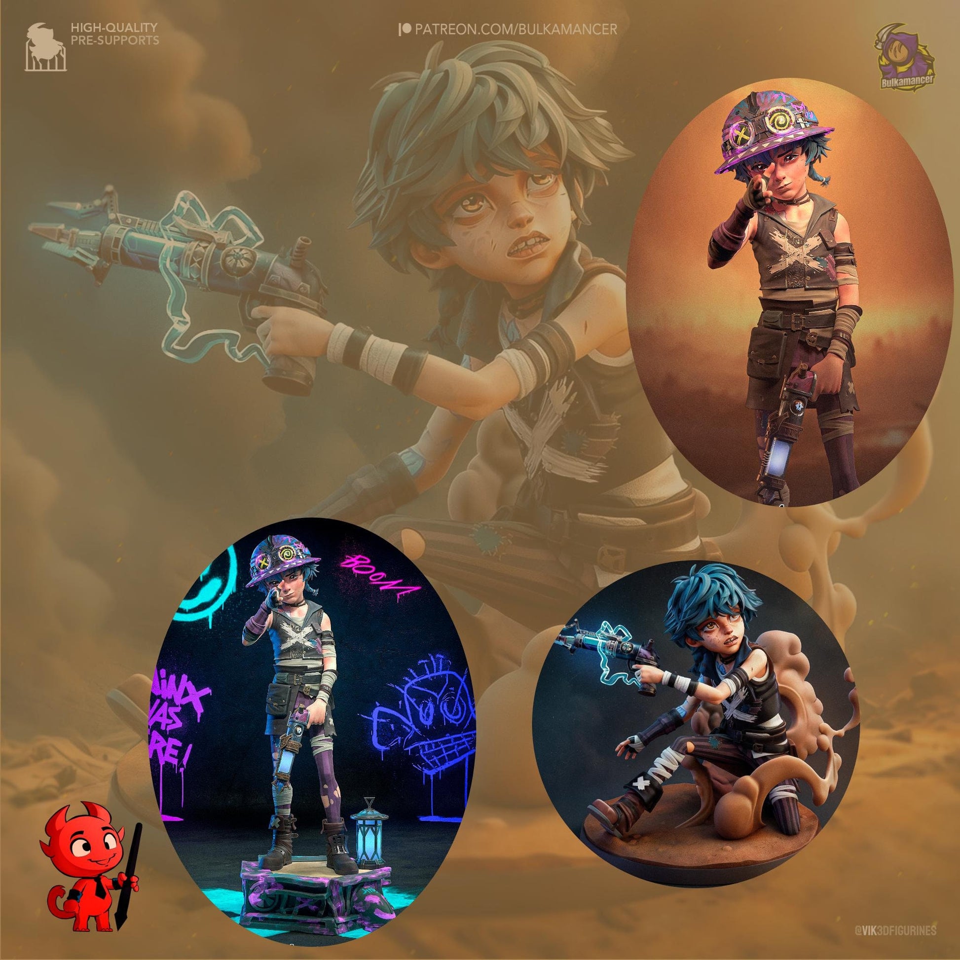 Arcane Isha Garage Kit | Fanmade Model by h3llCreator & Bulkamancer | Mini Jinx really | 3D Printed - Sephiknot