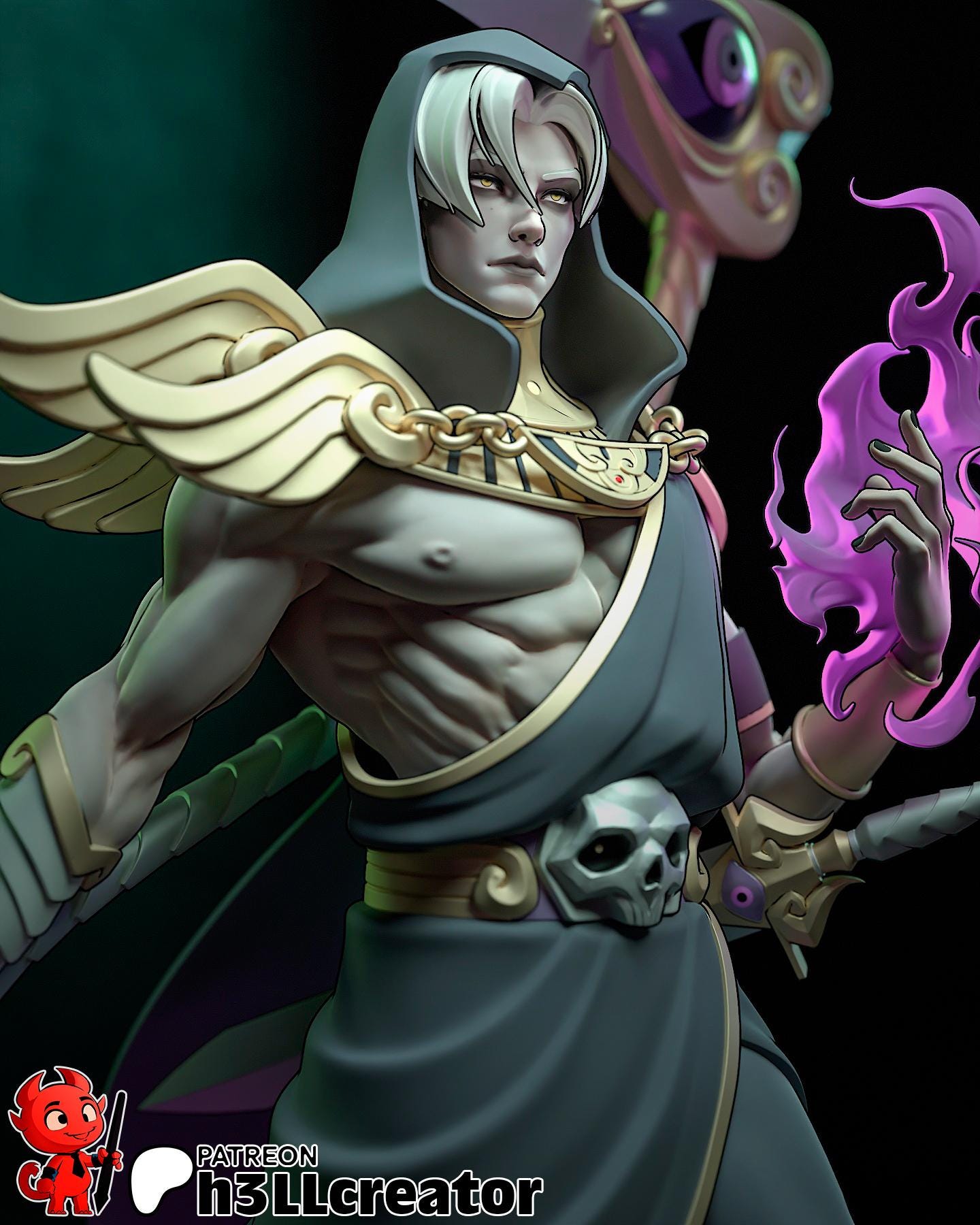 Hades Thanatos Garage Kit | Fanmade Model by h3llCreator | Death Incarnate | 3D Printed