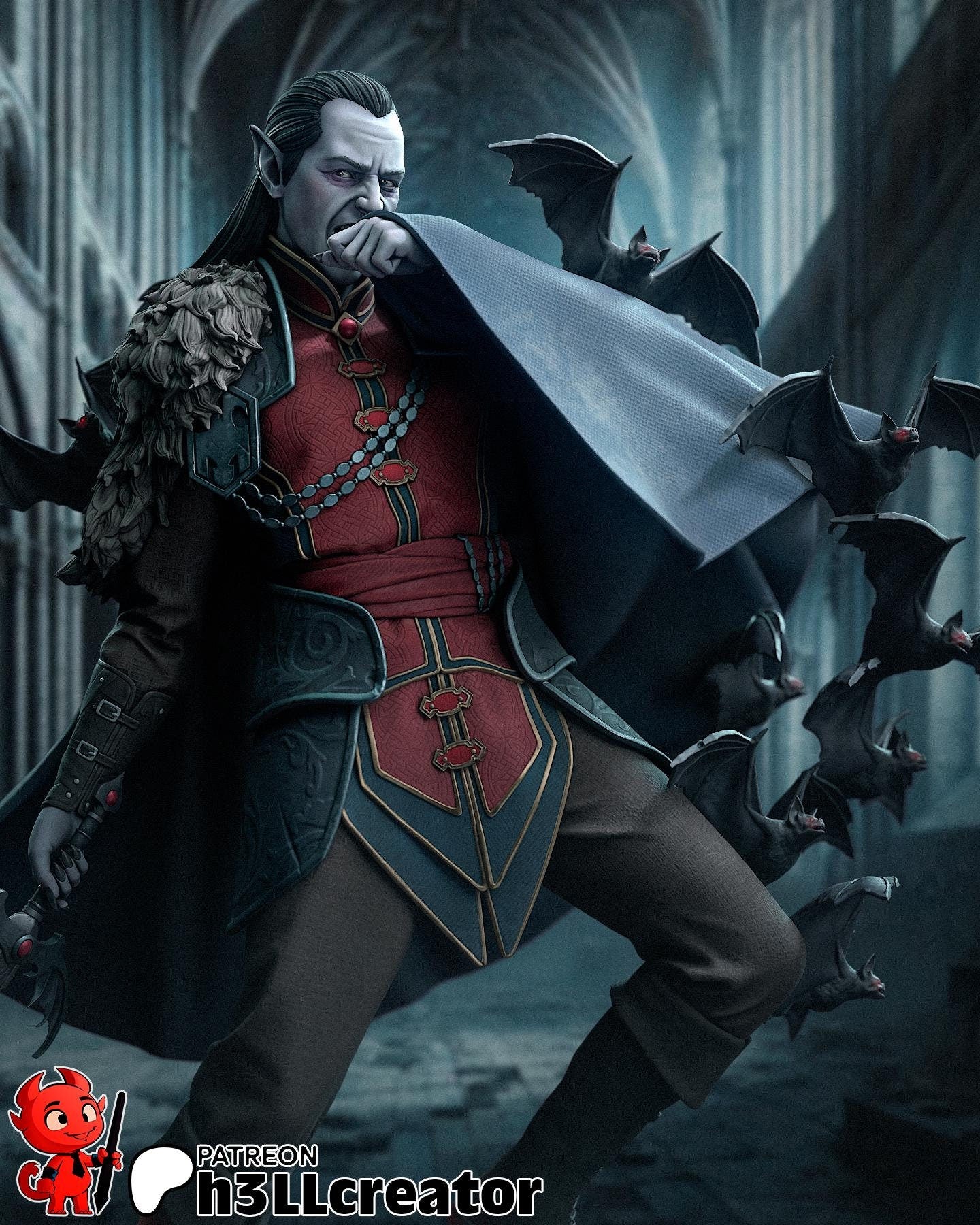 Strahd von Zarovich Garage Kit | Fanmade Model by h3llCreator | Curse of Strahd | 3D Printed - Sephiknot