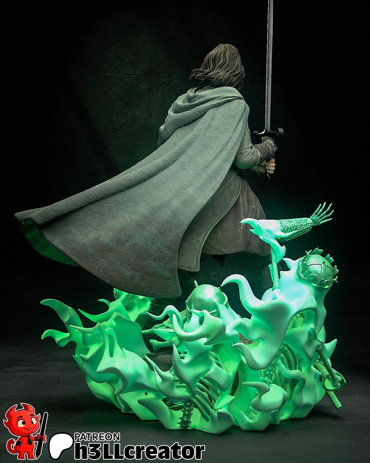 LOTR Aragorn Garage Kit | Fanmade Model | The heir | 3D Printed