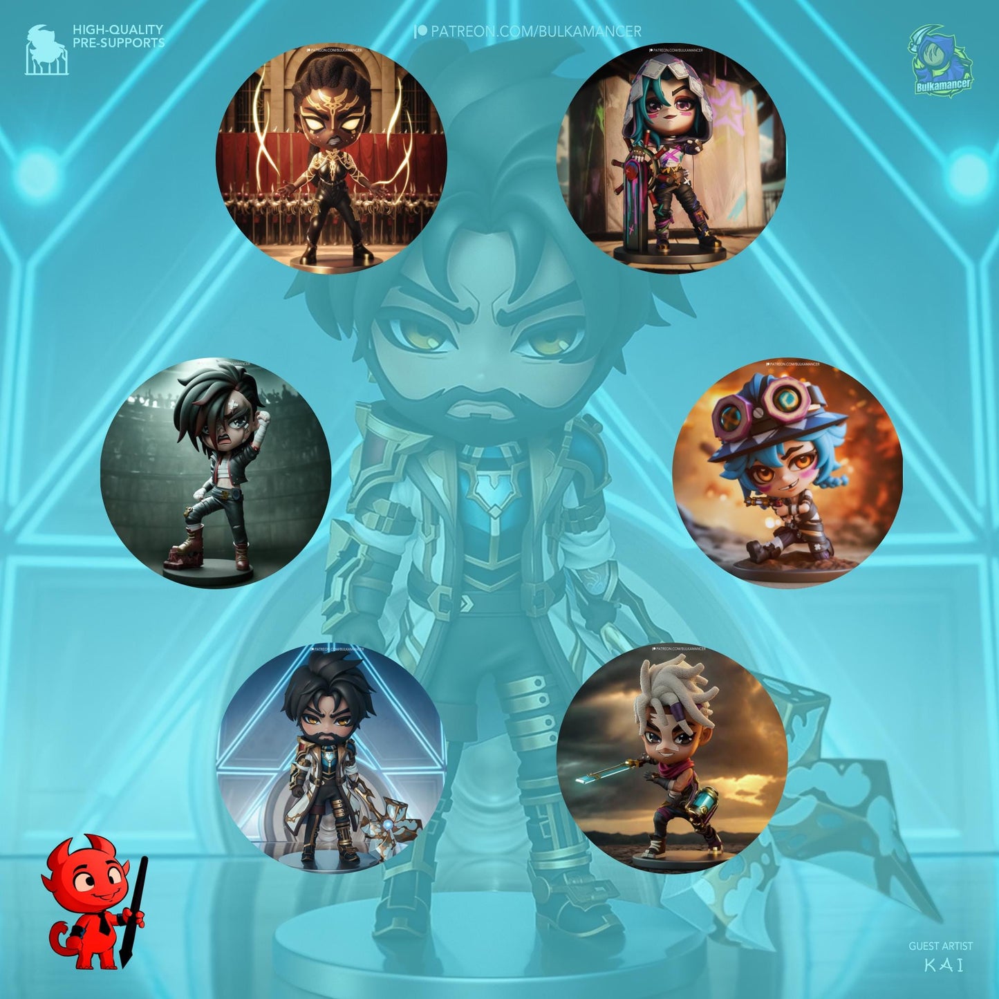 Chibi Arcane Garage Kit | Fanmade Model by Bulkamancer| Pow! | 3D Printed - Sephiknot