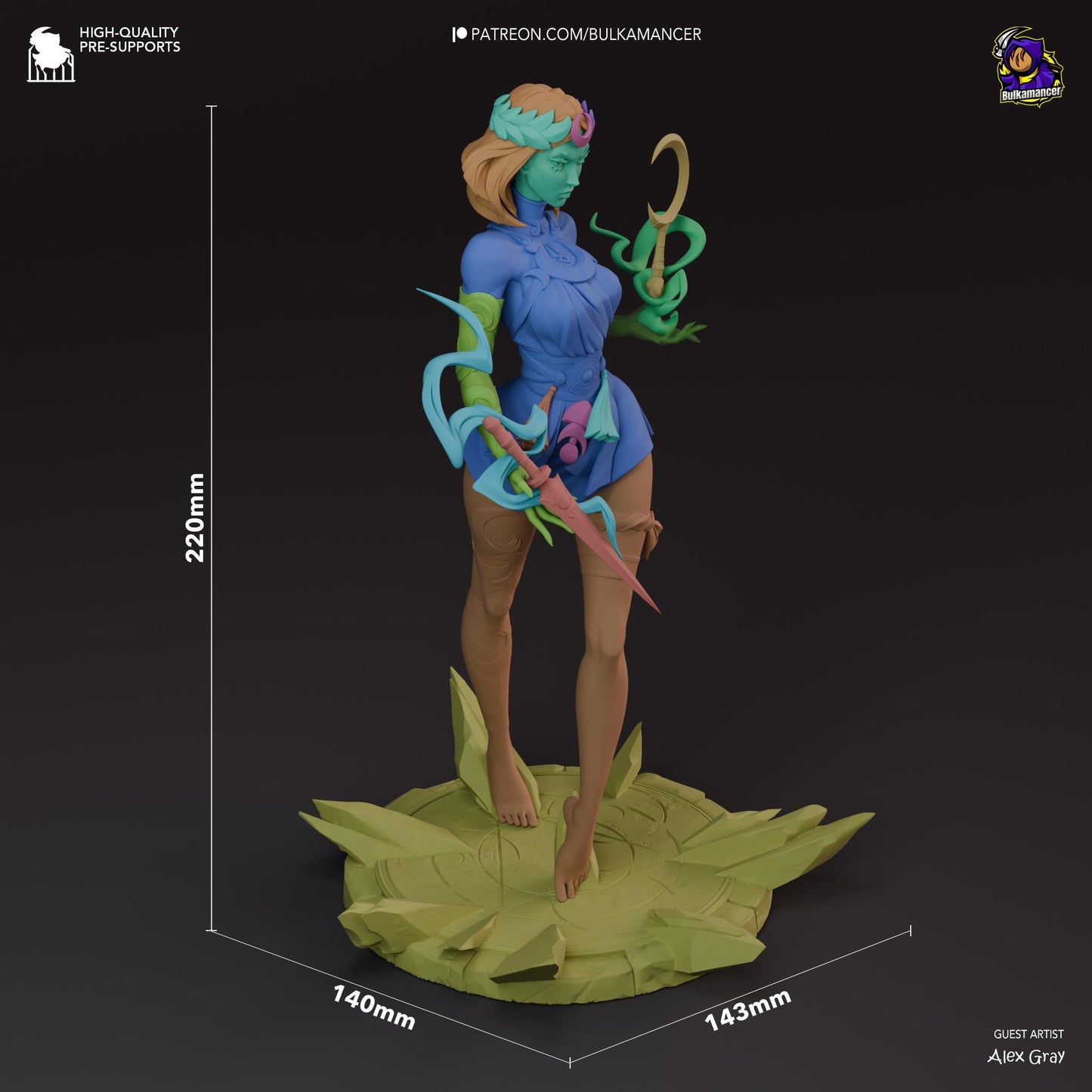 Hades 2 Melinoe Garage Kit | Fanmade Model by Bulkamancer/h3llCreator | Princess of the Underworld | 3D Printed