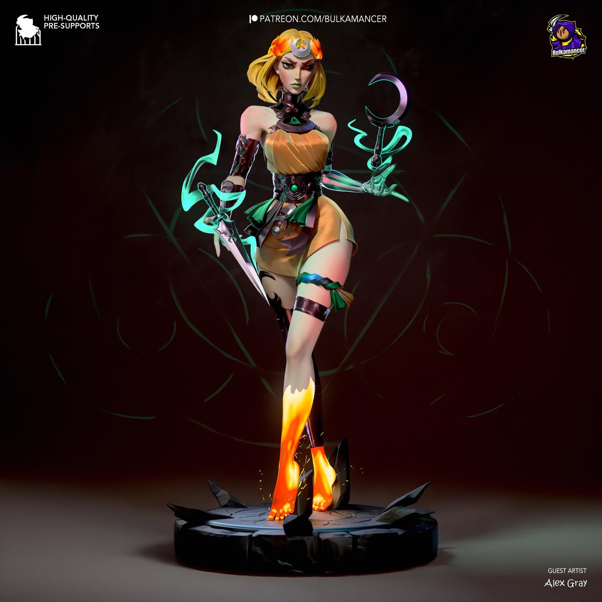 Hades 2 Melinoe Garage Kit | Fanmade Model by Bulkamancer/h3llCreator | Princess of the Underworld | 3D Printed