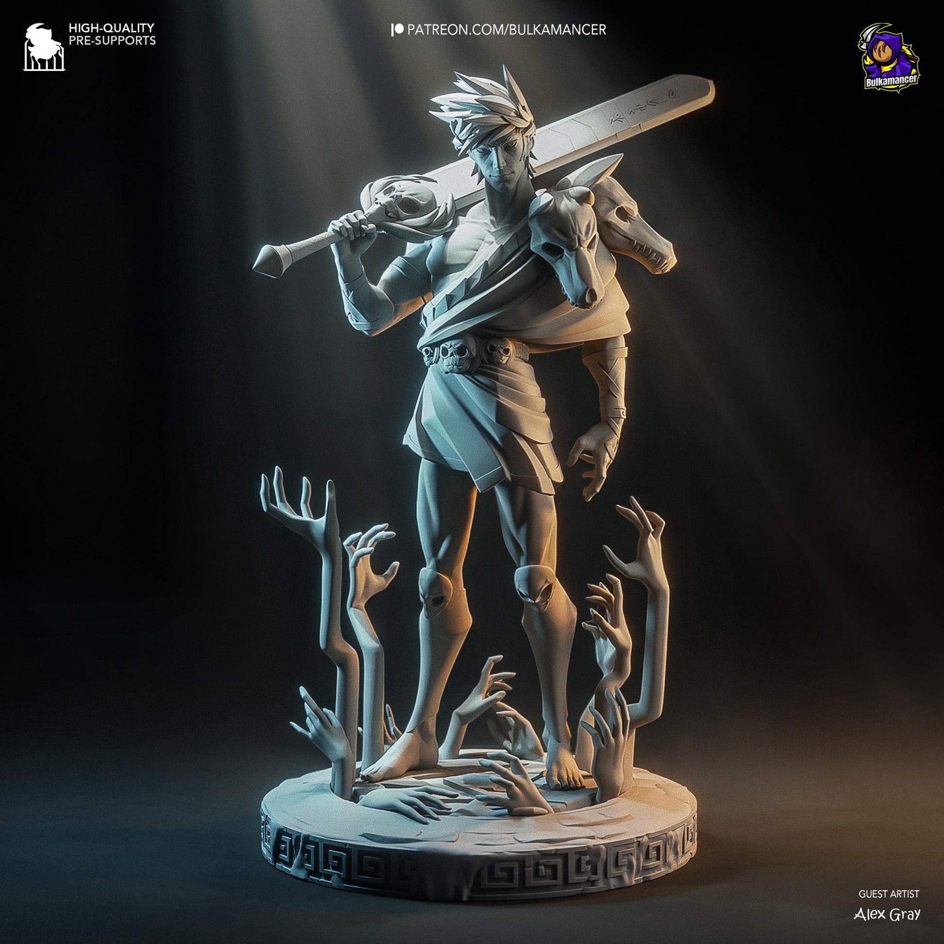 Hades Zagreus Garage Kit | Fanmade Model by h3llCreator & Bulkamancer | God of Blood | 3D Printed