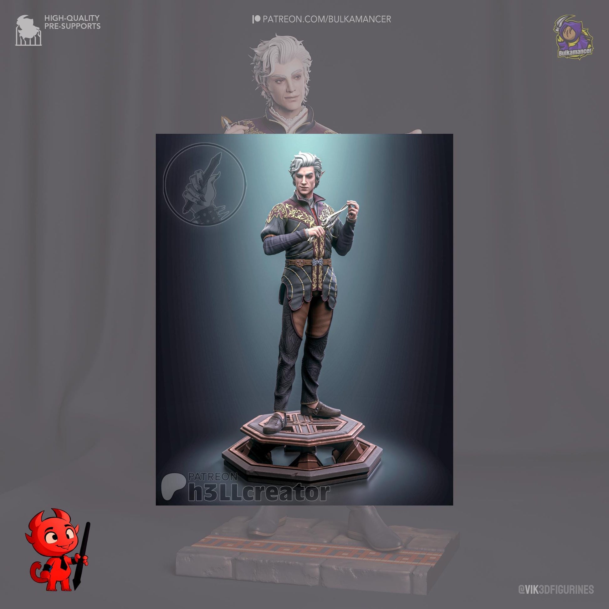 Baldurs Gate 3 Astarion Garage Kit | Fanmade Model made by h3llCreator & Bulkamancer | The Vampire Husbando | 3D Printed