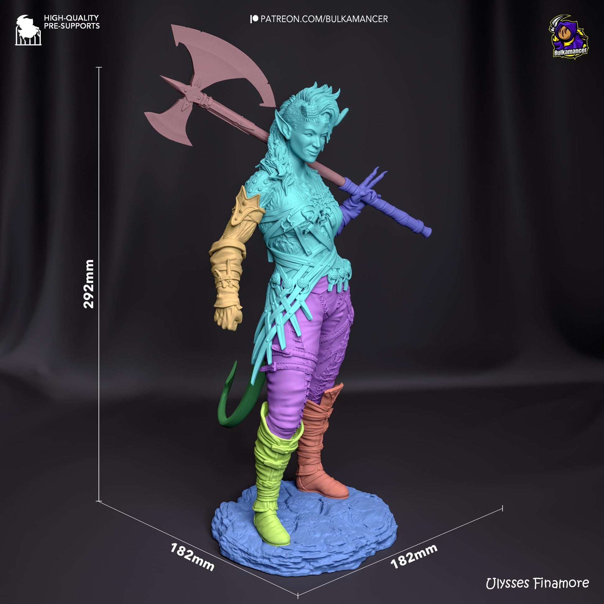 Baldurs Gate 3 Karlach Garage Kit | Fanmade Model by h3llCreator & Bulkamancer | Barbarian mommy | 3D Printed