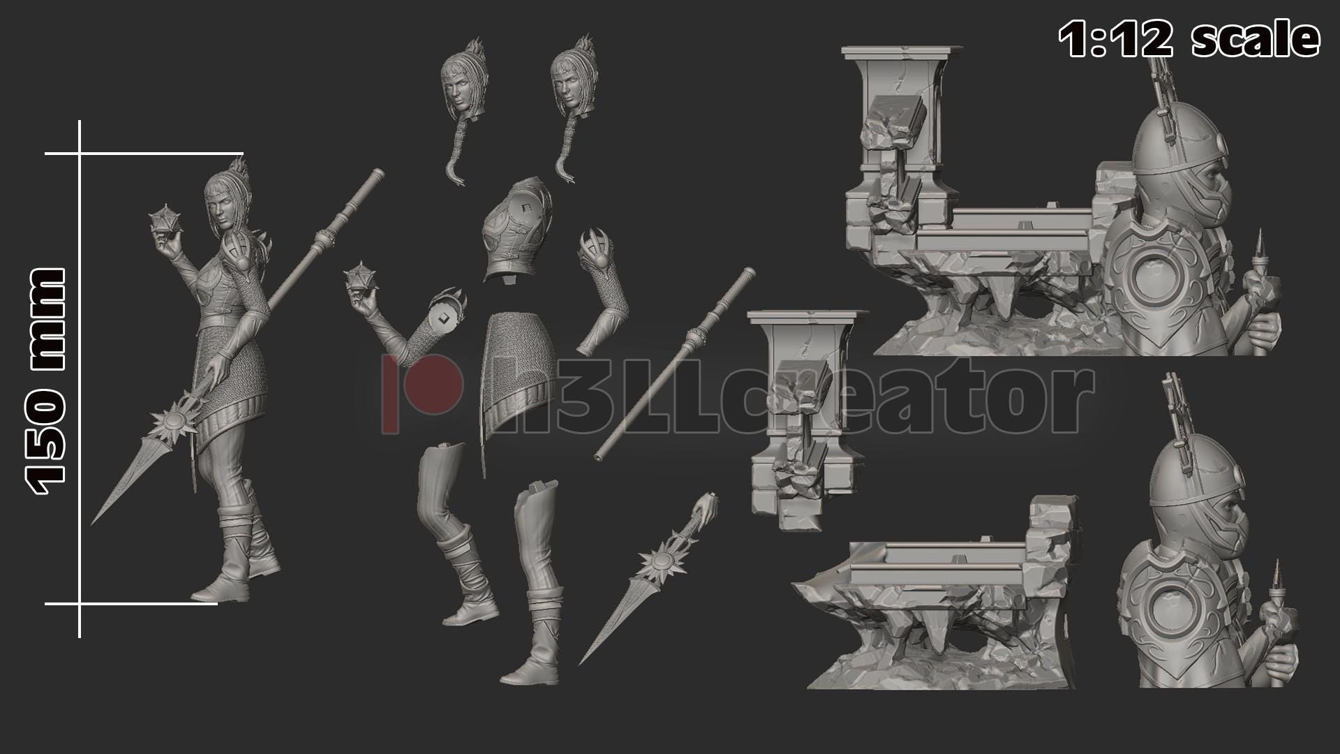 Baldurs Gate 3 Shadowheart Garage Kit | Fanmade Model by h3llCreator & Bulkamancer | Gods favourite princess | 3D Printed