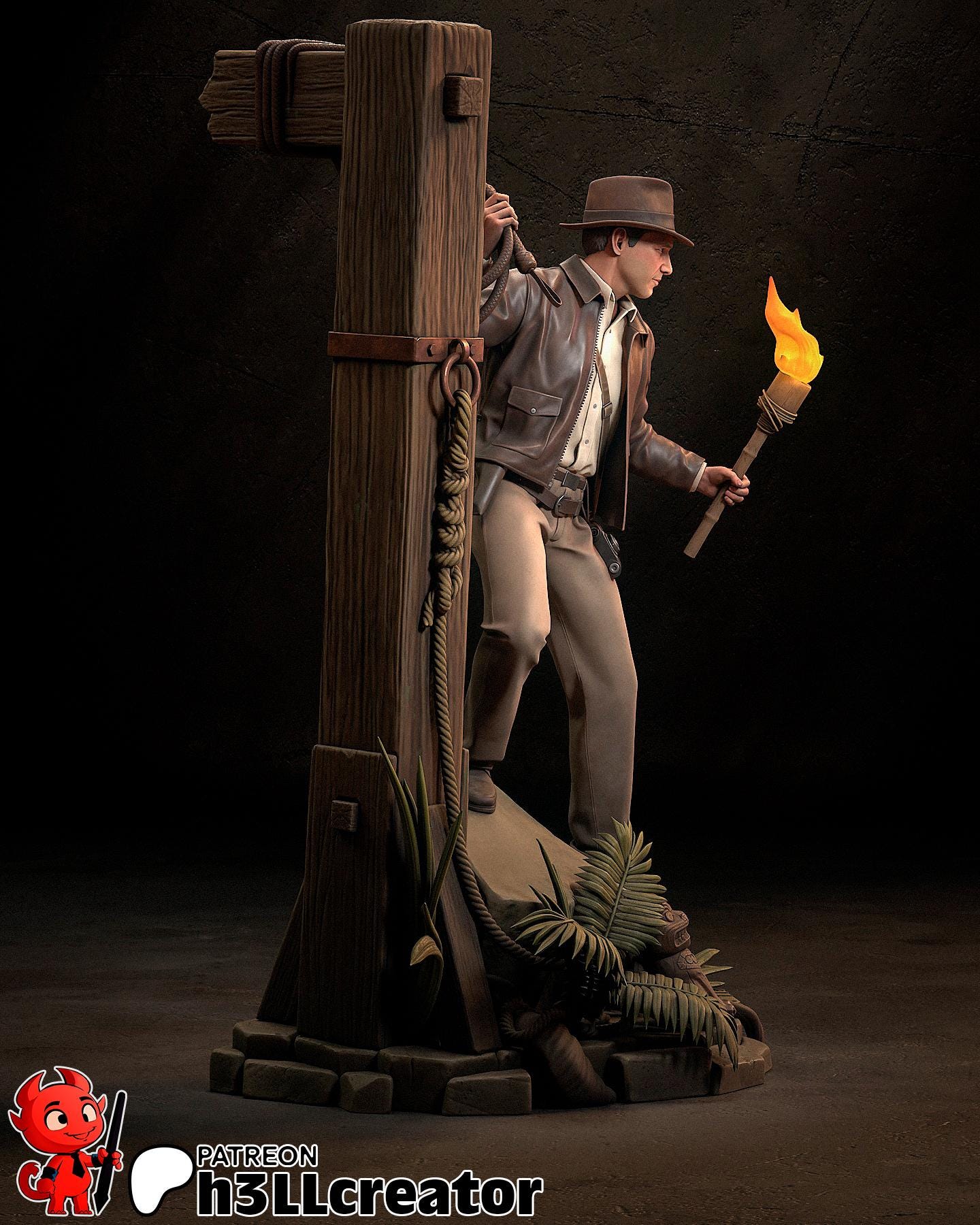 Indiana Jones Garage Kit | Fanmade Model by h3llCreator | The Great Circle | 3D Printed